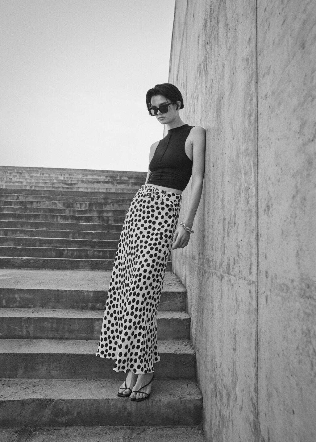 Polka dot skirt mango hotsell