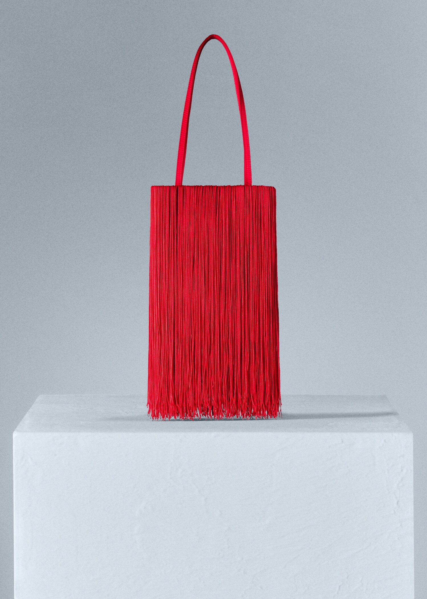 Satin fringed bag - Article without model