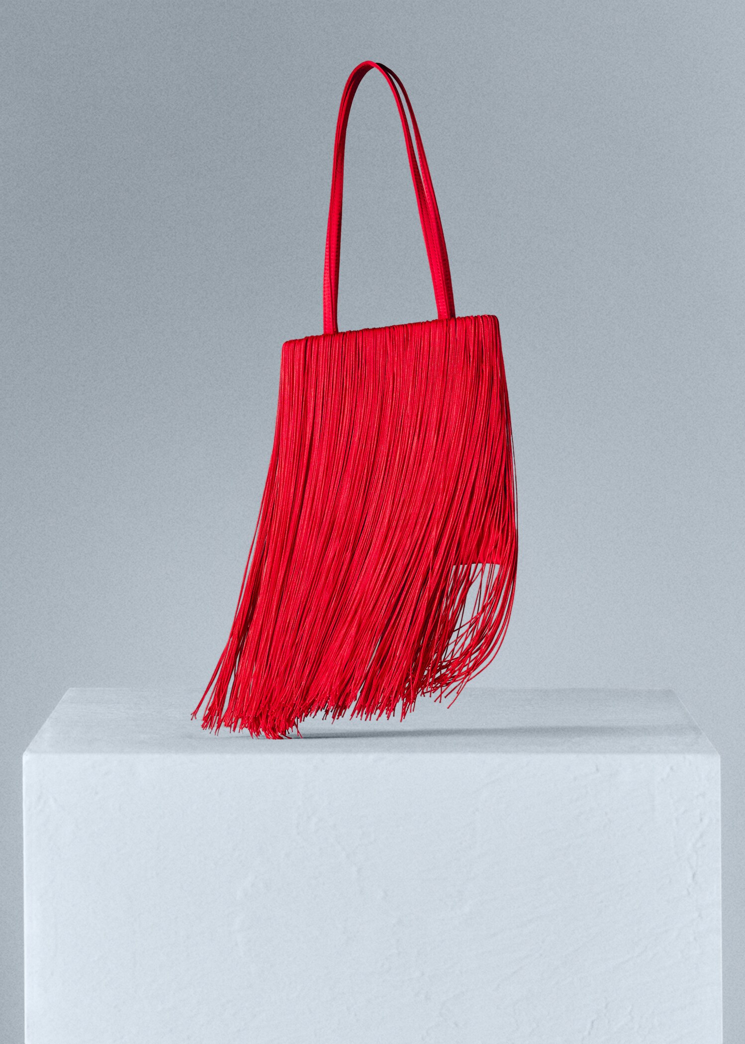 Satin fringed bag - Details of the article 1