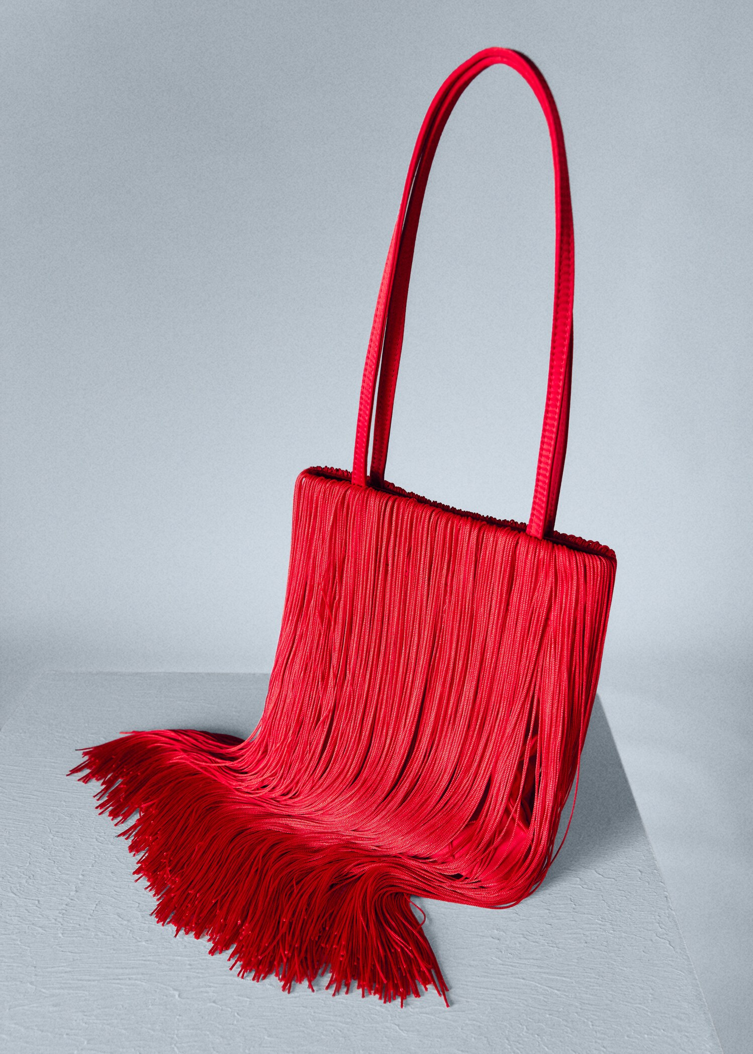 Satin fringed bag - Details of the article 3