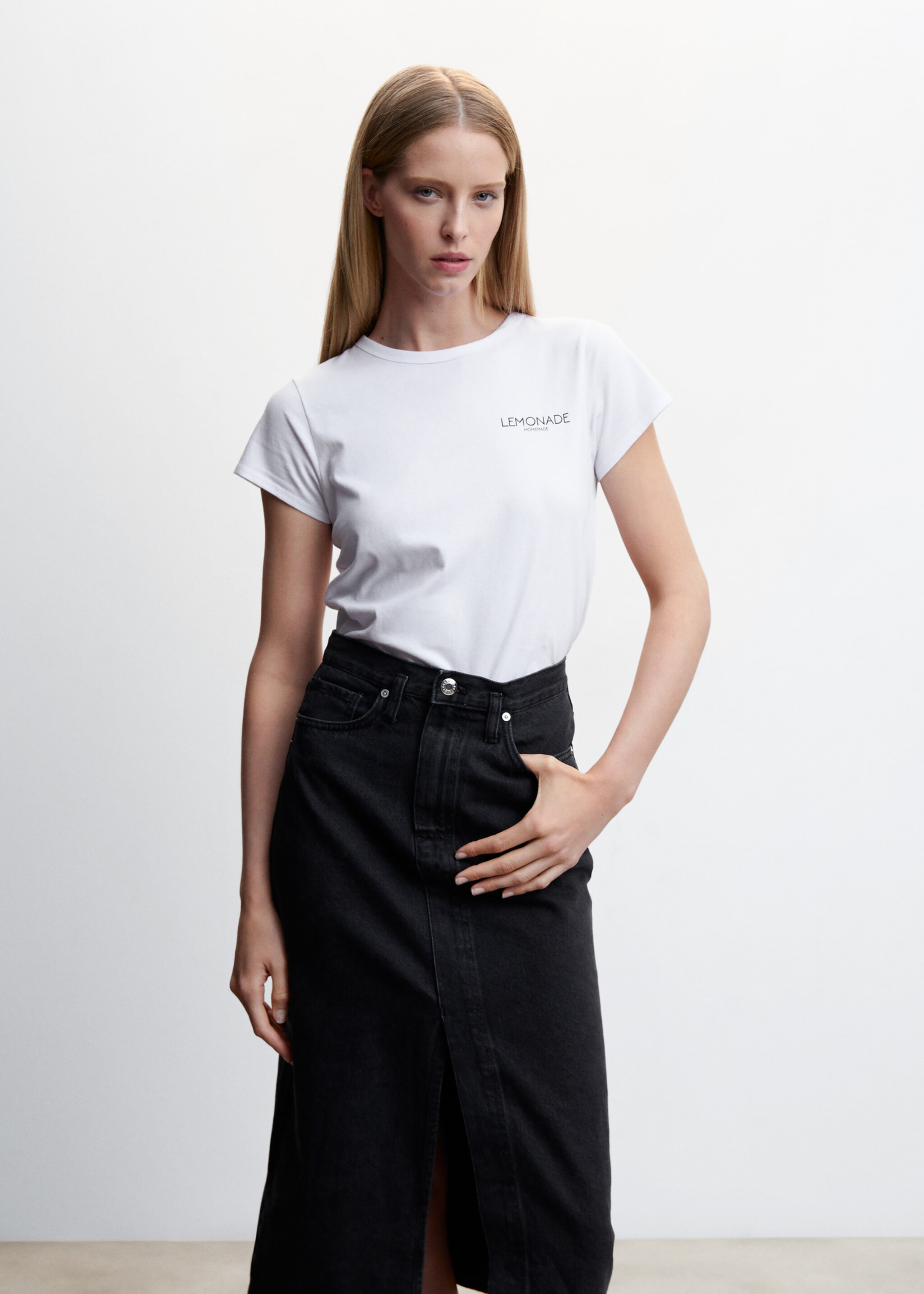 Short-sleeved printed t-shirt - Medium plane, White. Ref: 47075871-00.