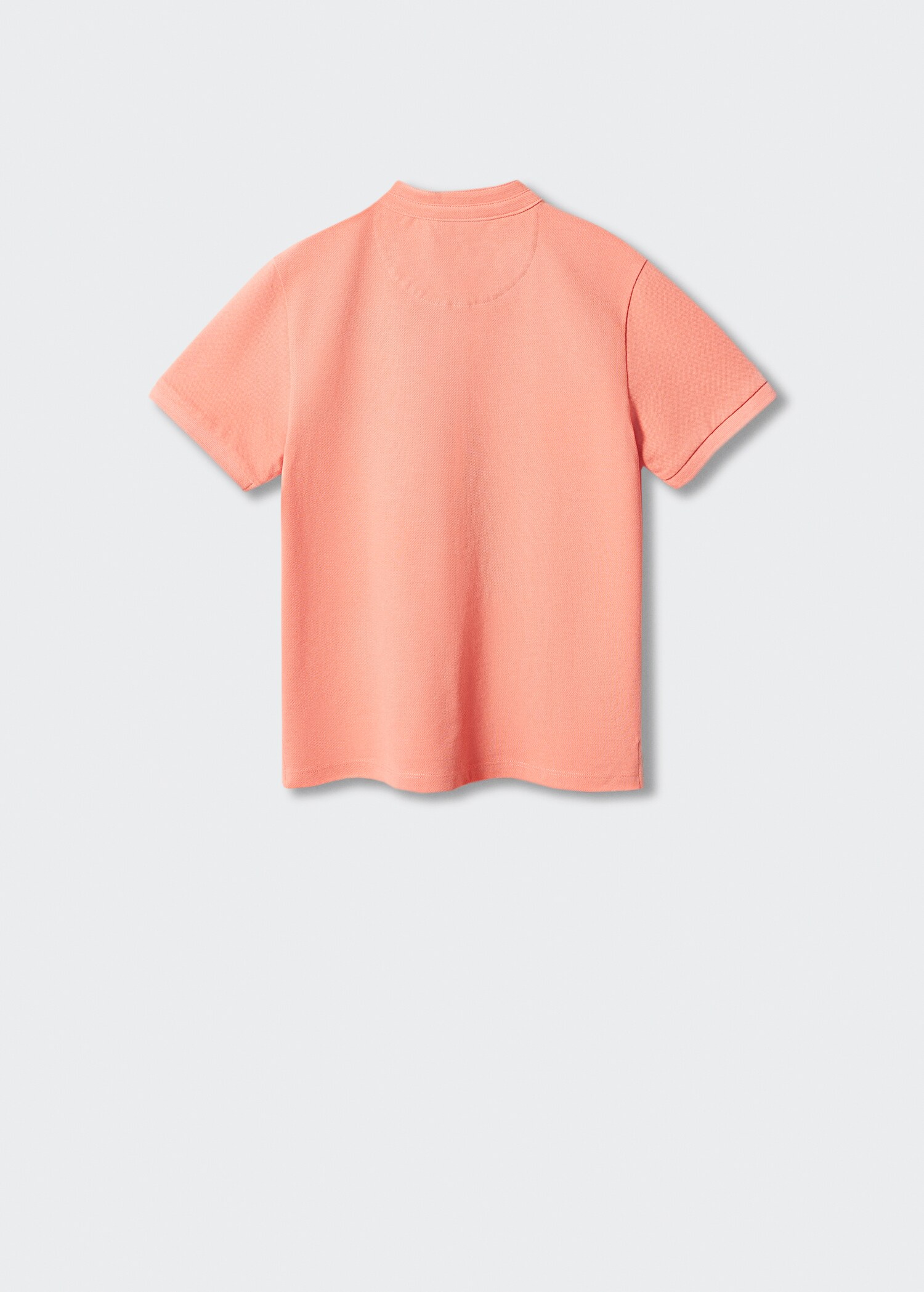 Baumwoll-Poloshirt mit Stehkragen - Rückseite des Artikels