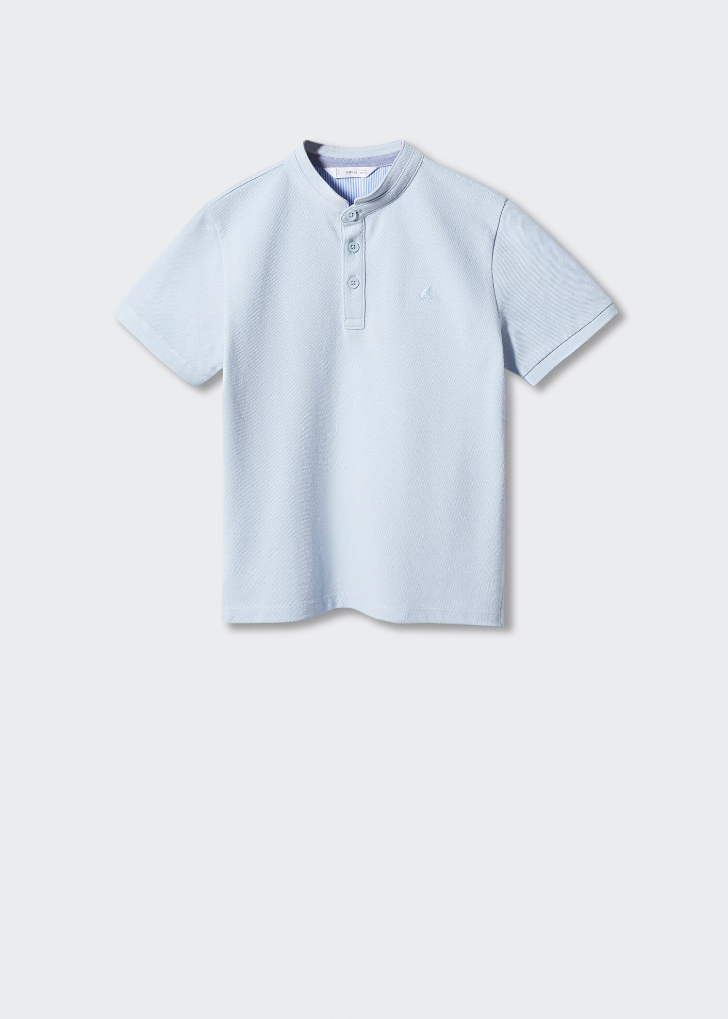 Baumwoll-Poloshirt mit Stehkragen - Artikel ohne Model