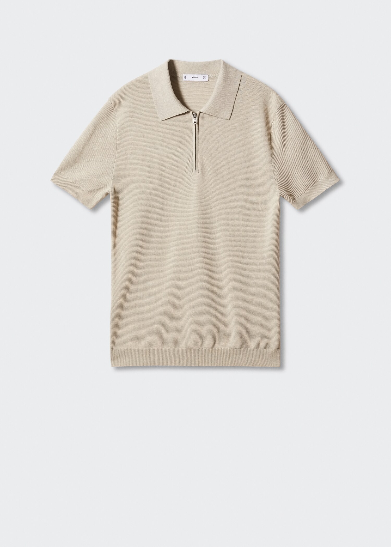 Strukturiertes Feinstrick-Poloshirt - Artikel ohne Model