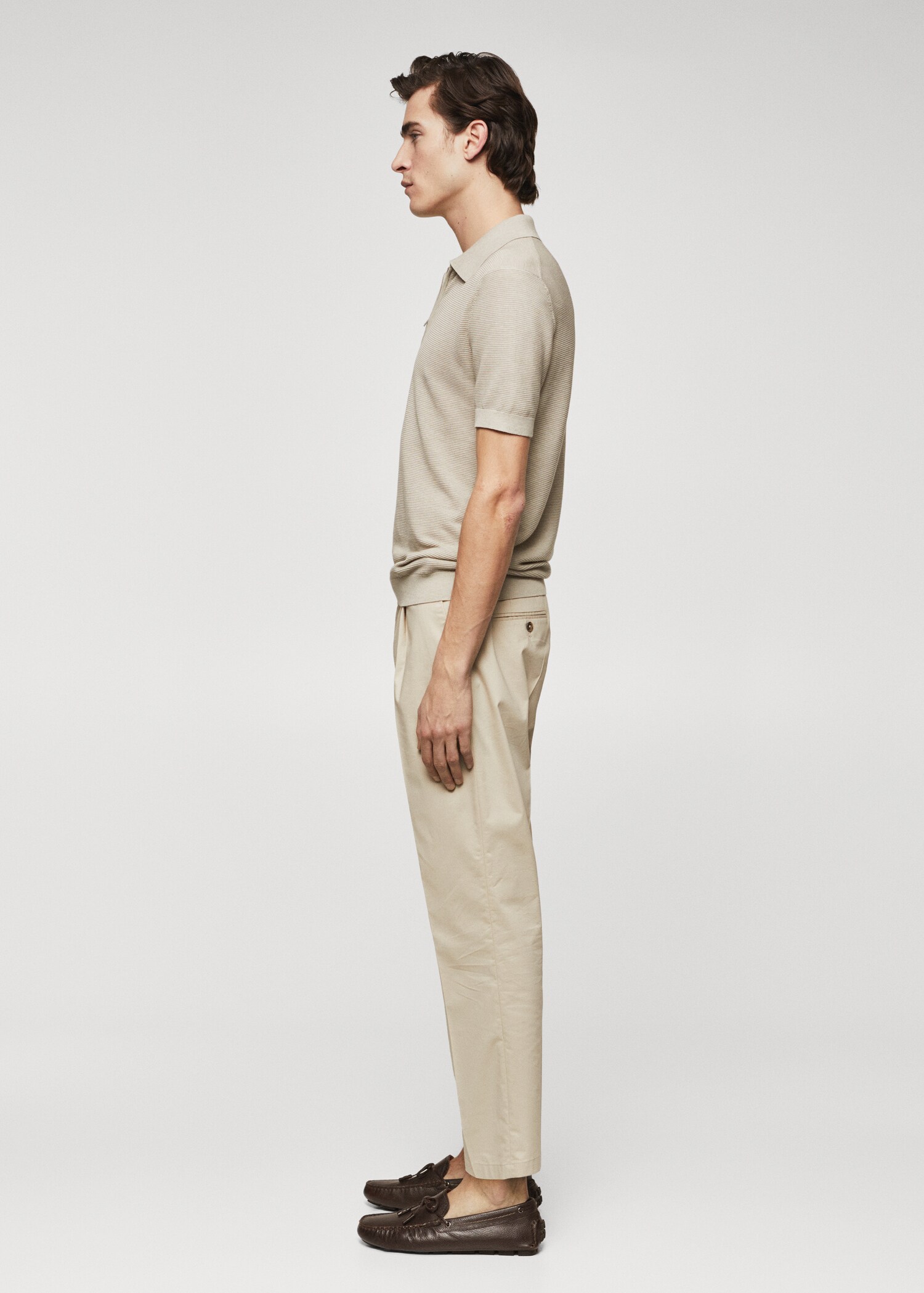 Strukturiertes Feinstrick-Poloshirt - Detail des Artikels 2