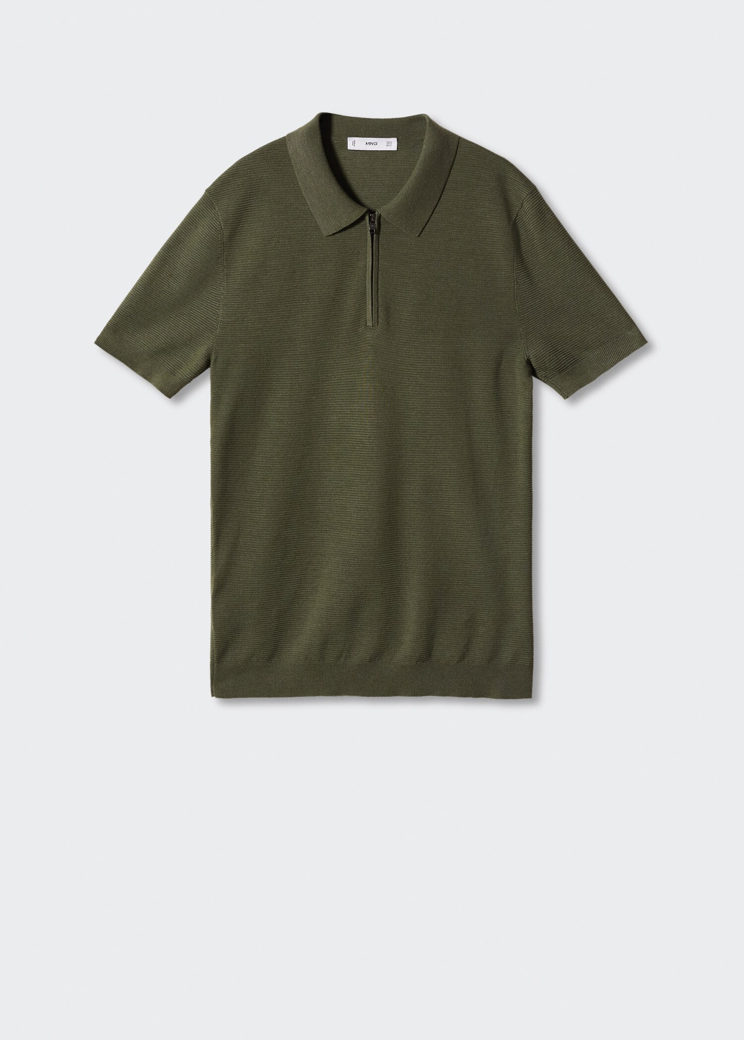 Strukturiertes Feinstrick-Poloshirt - Artikel ohne Model