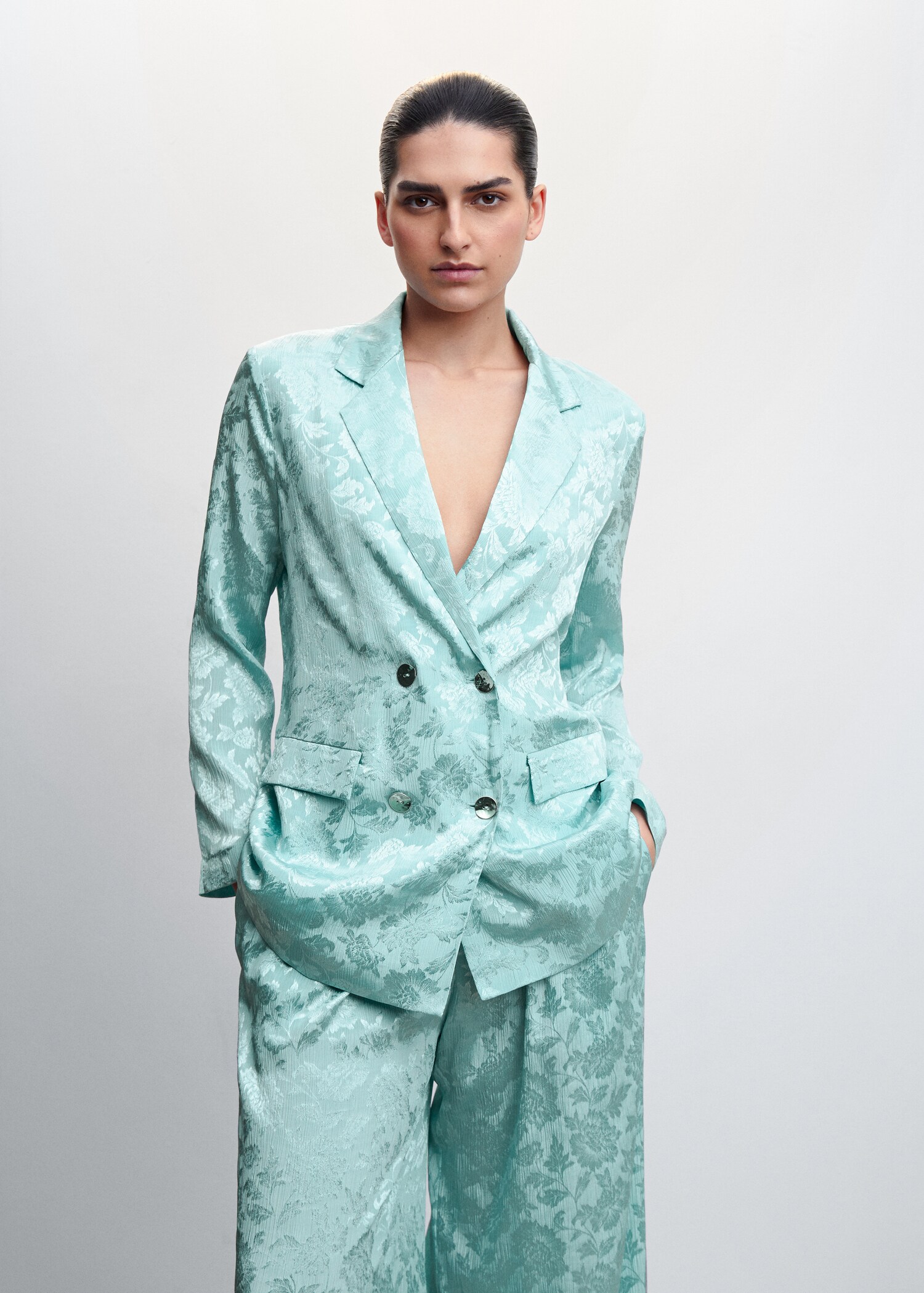 Jacquard suit jacket - Medium plane