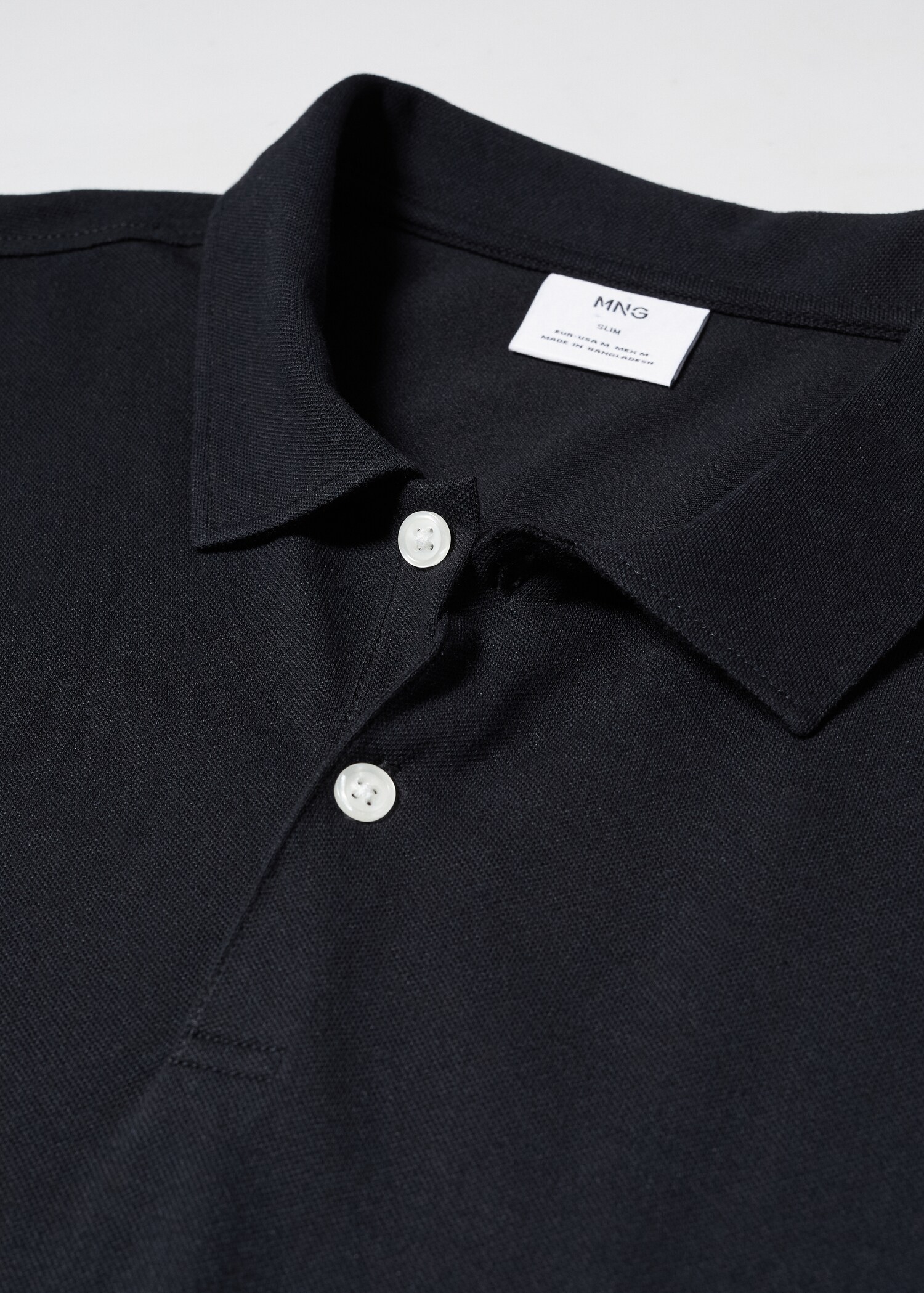 Polo slim fit algodón textura - Detalle del artículo 8