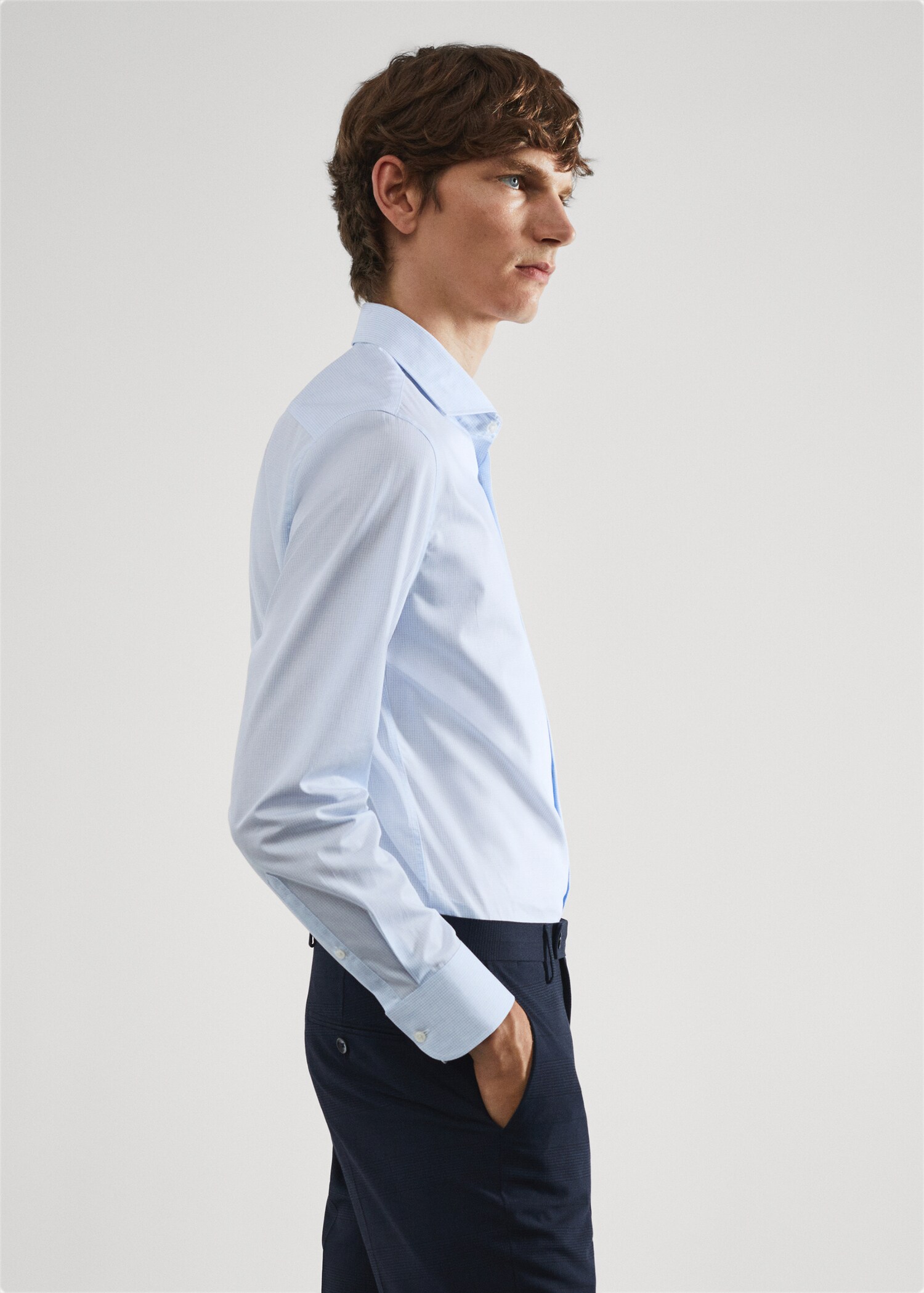 Chemise costume slim-fit micro-carreaux - Détail de l'article 2