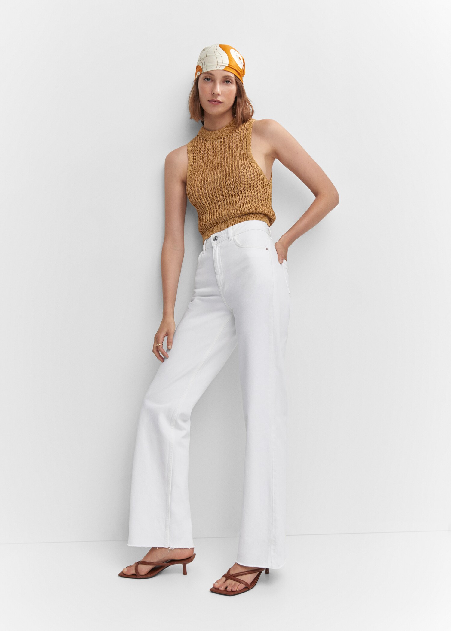 Wideleg mid-rise jeans - Details of the article 2