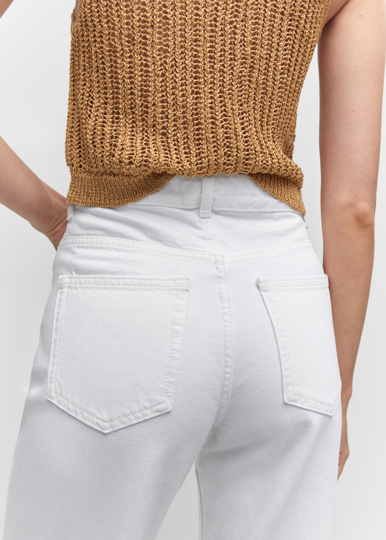 Wideleg mid-rise jeans - Details of the article 4