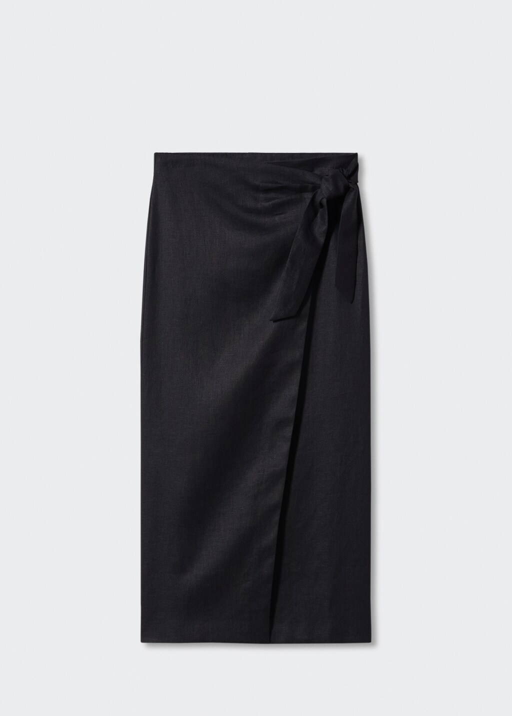 Linen-blend wrap skirt - image 5