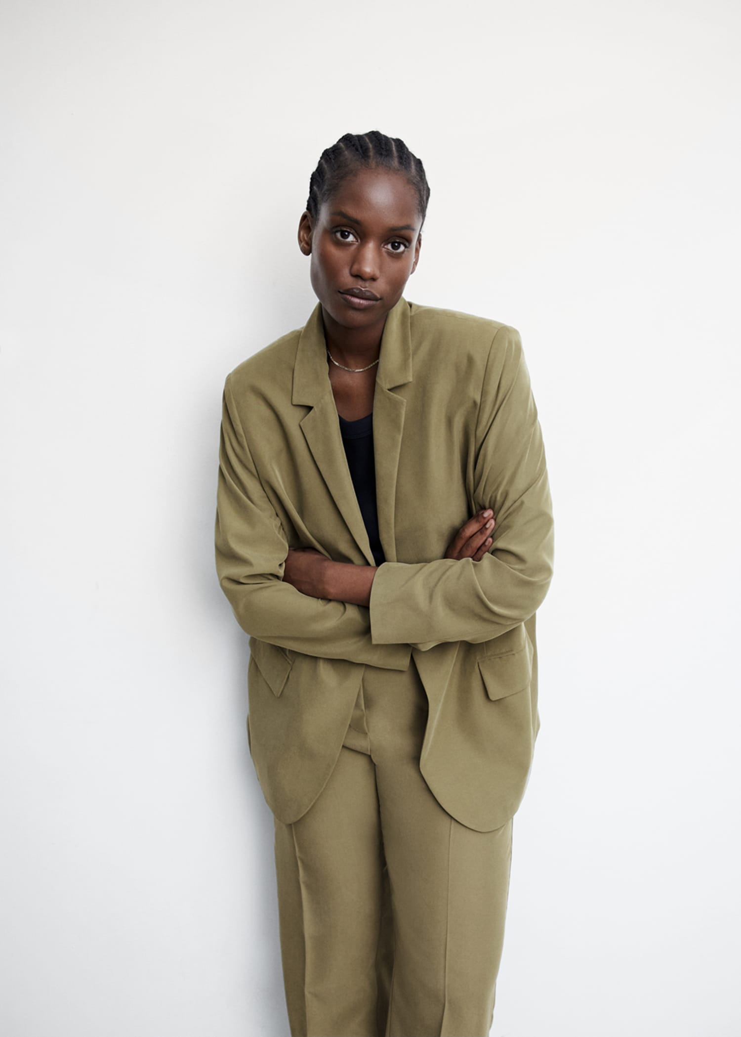 Olive Green Blazer Khaki Blazer Outfit Womens Modal-blend Suit