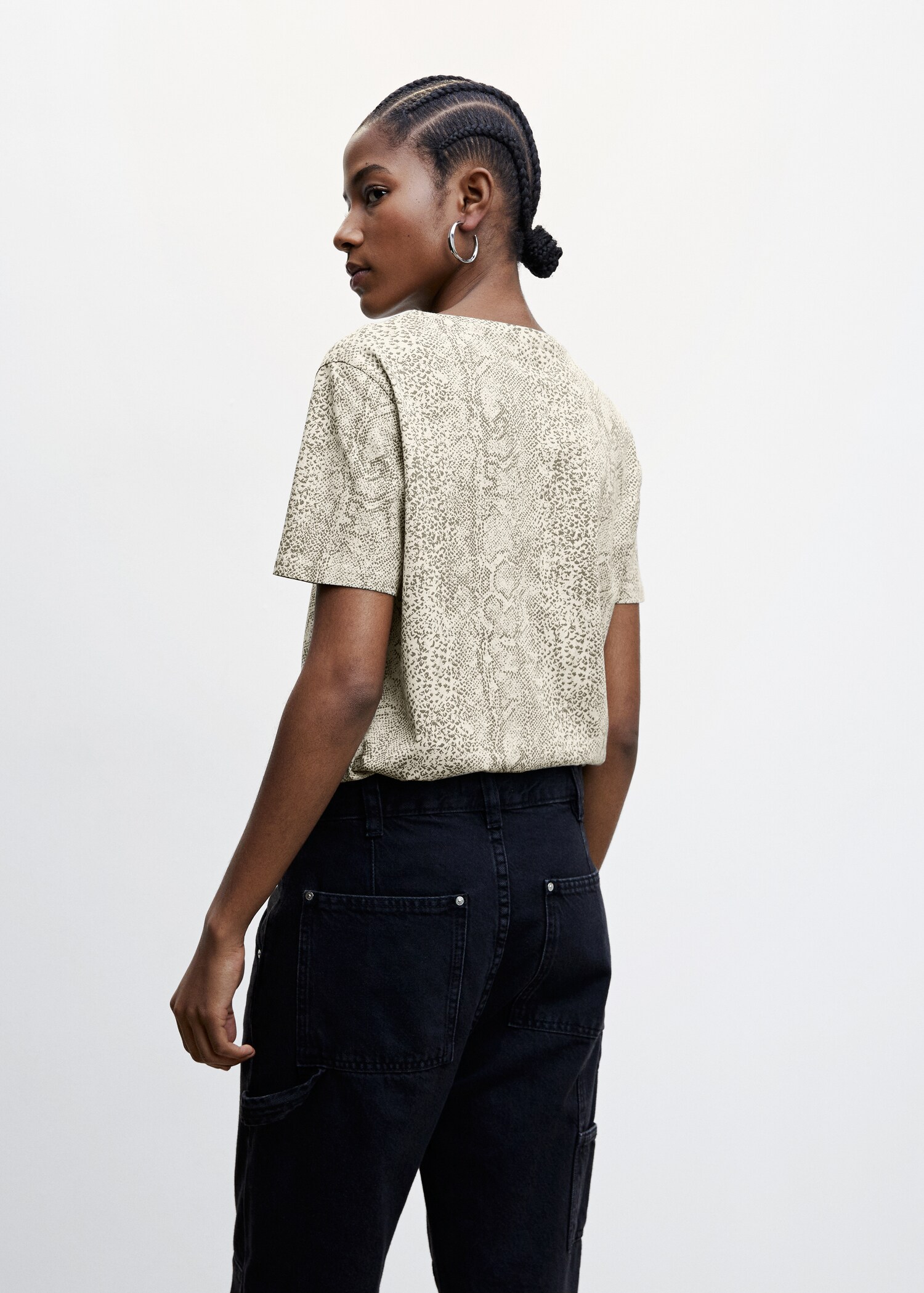 T-shirt com estampado animal - Verso do artigo