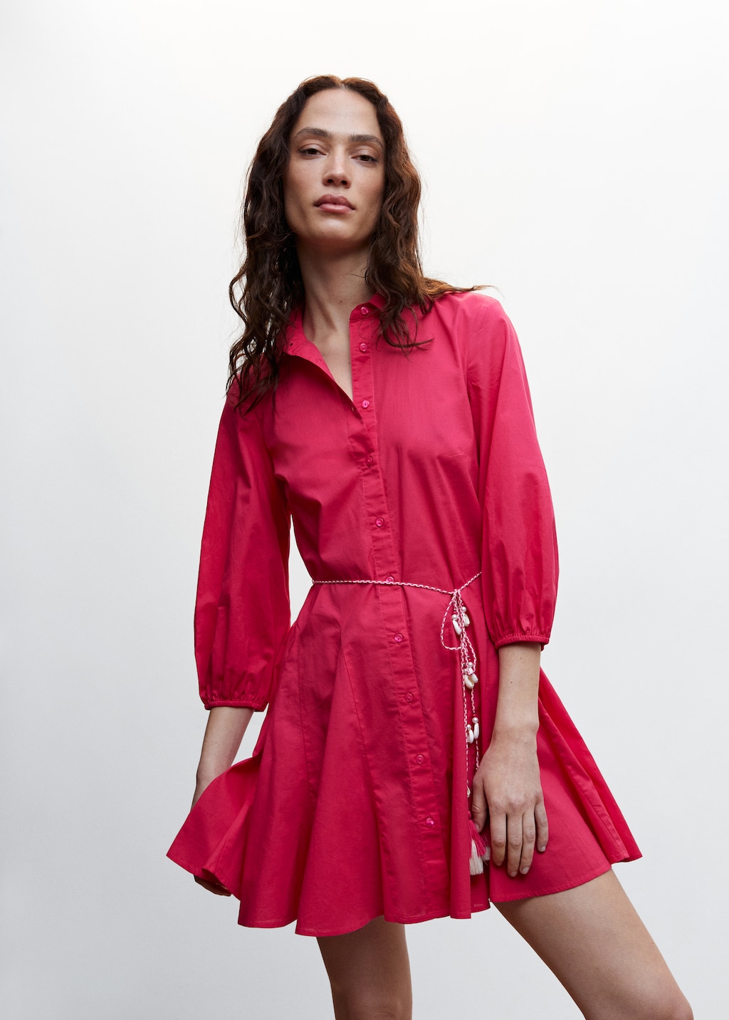 Cord shirt dress