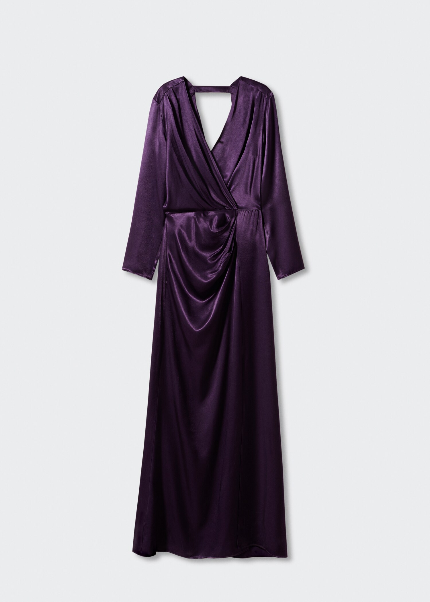 Vestido satinado cruzado - Artículo sin modelo