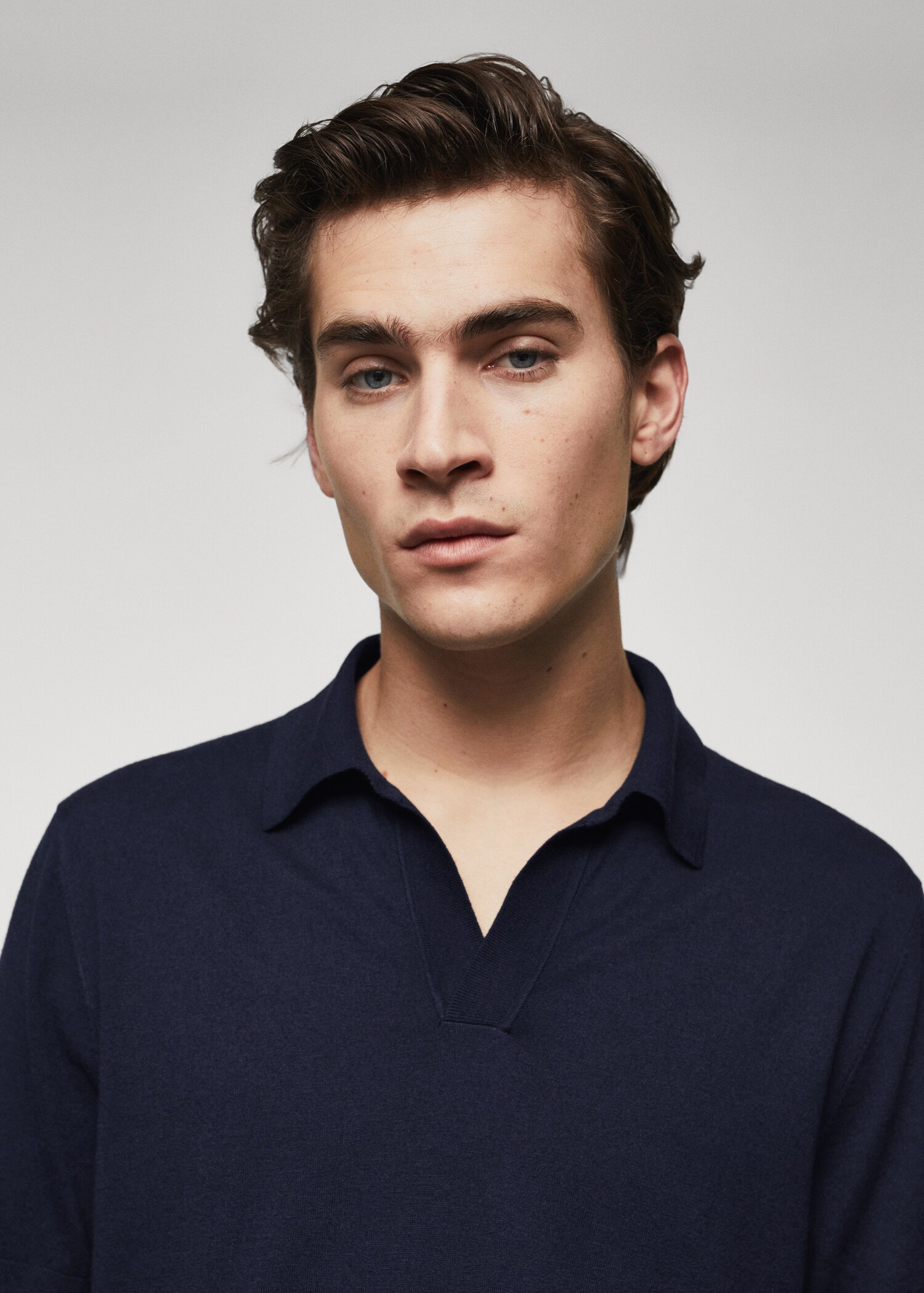 Fine-knit polo shirt - Details of the article 1