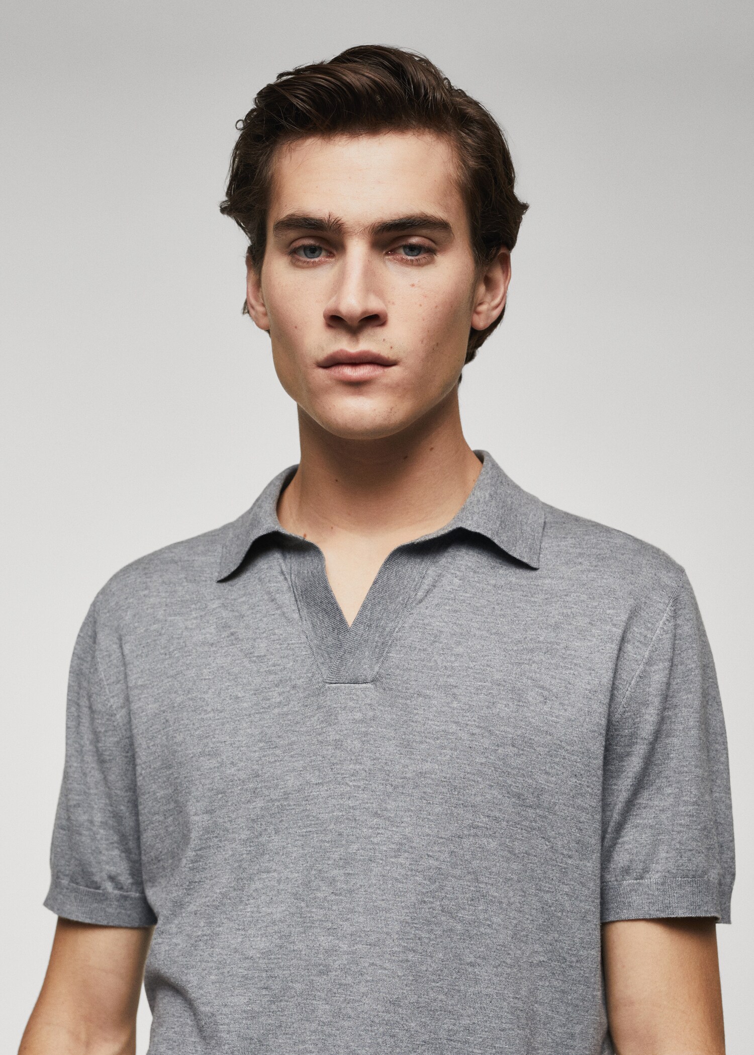Fine-knit polo shirt - Details of the article 1