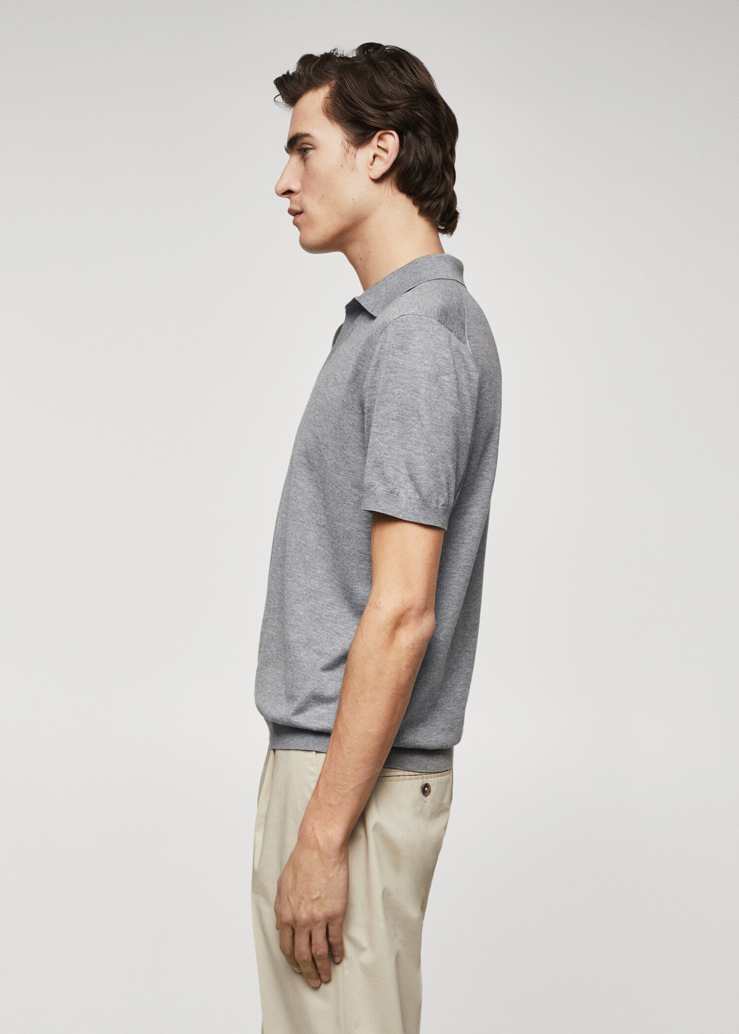 Fine-knit polo shirt - Details of the article 2