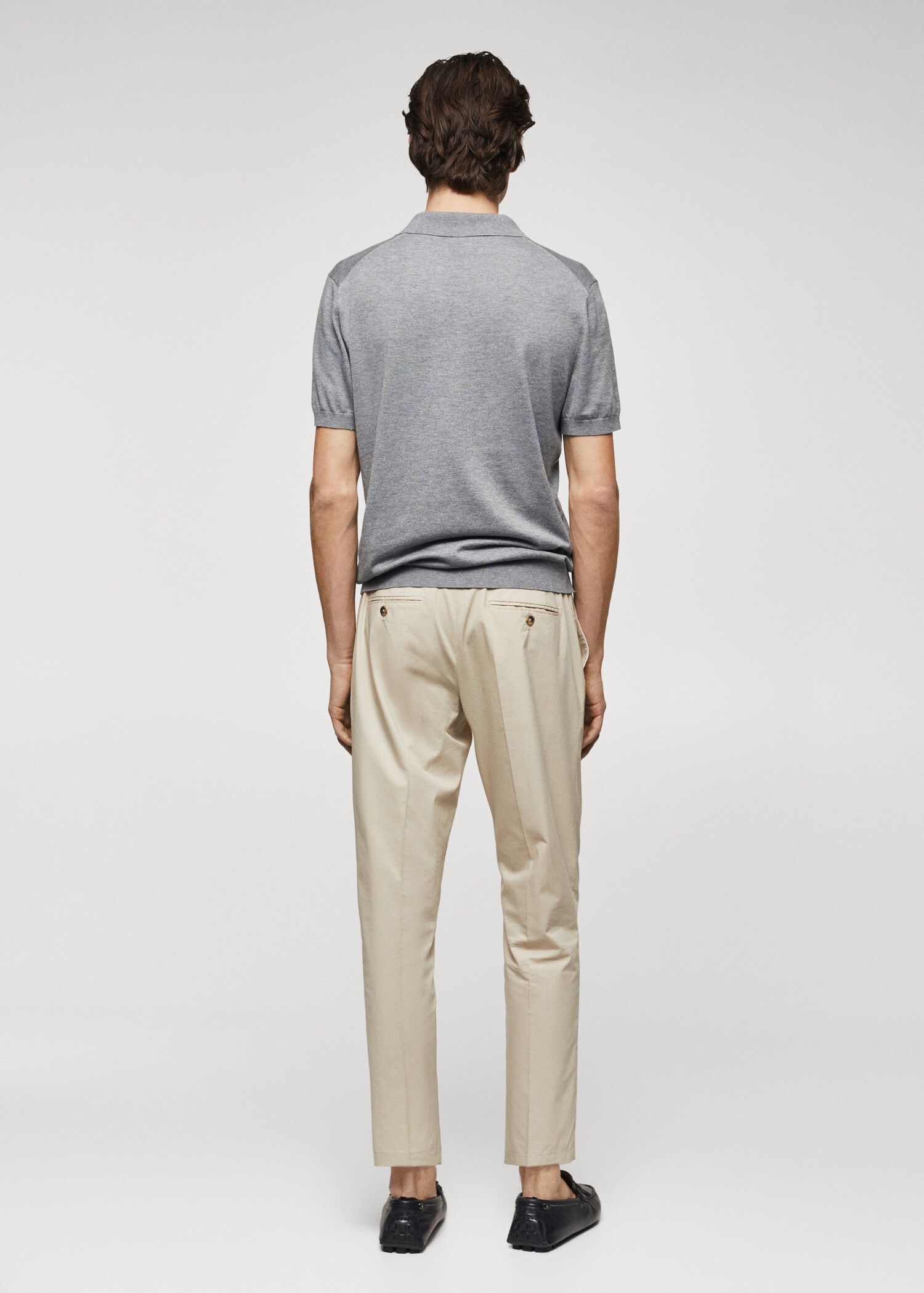 Fine-knit polo shirt - Reverse of the article