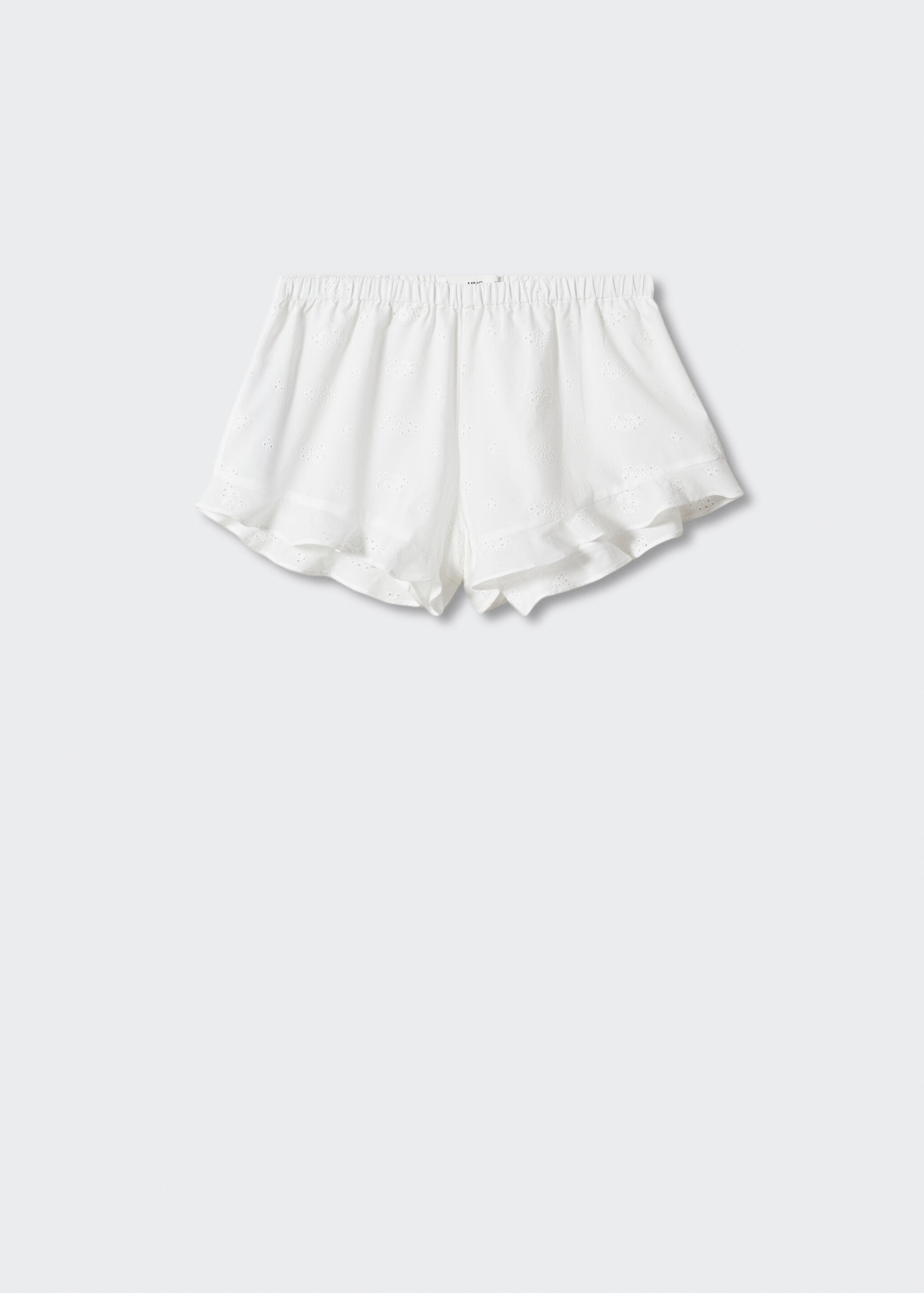 Pajama shorts with openwork details - Article without model