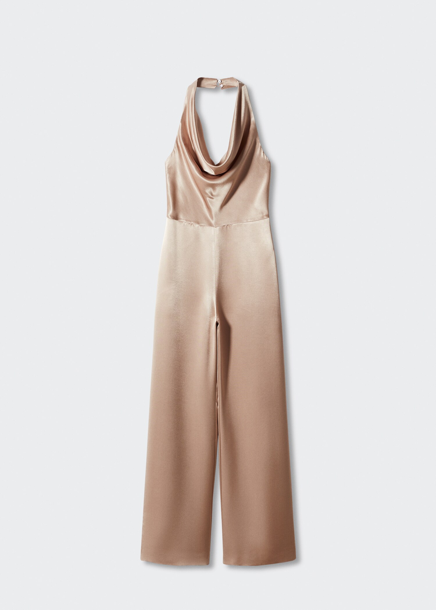 Satijnen jumpsuit met gedrapeerde hals - Artikel zonder model