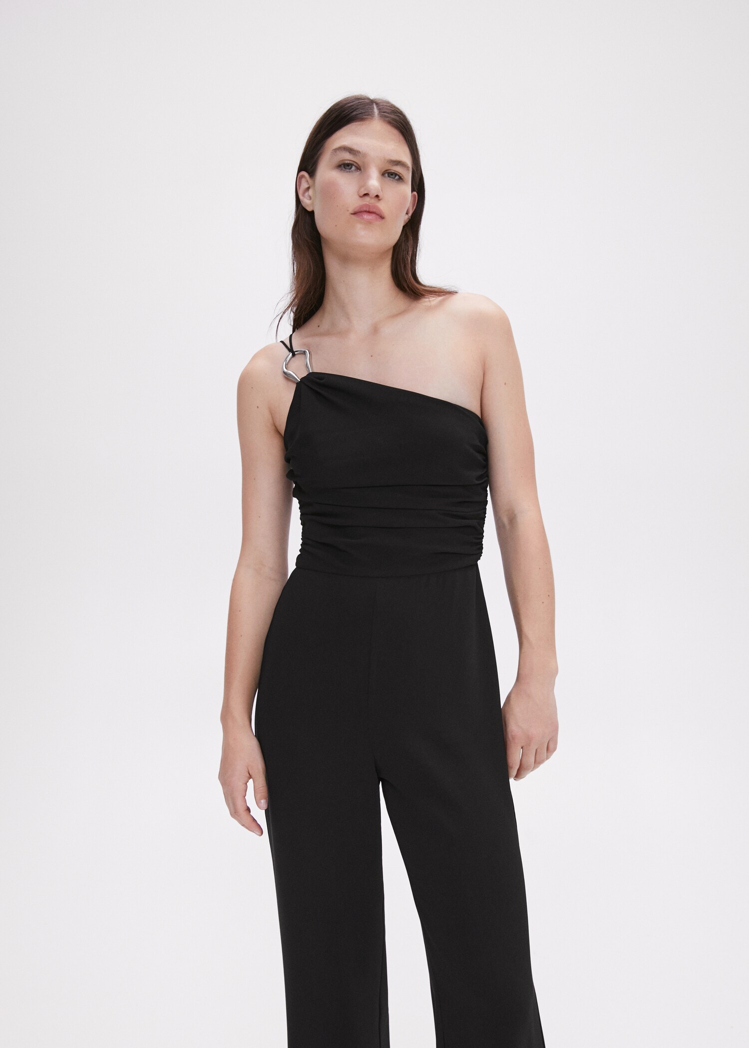 Asymmetrical jumpsuit with metallic detail - Medium plane