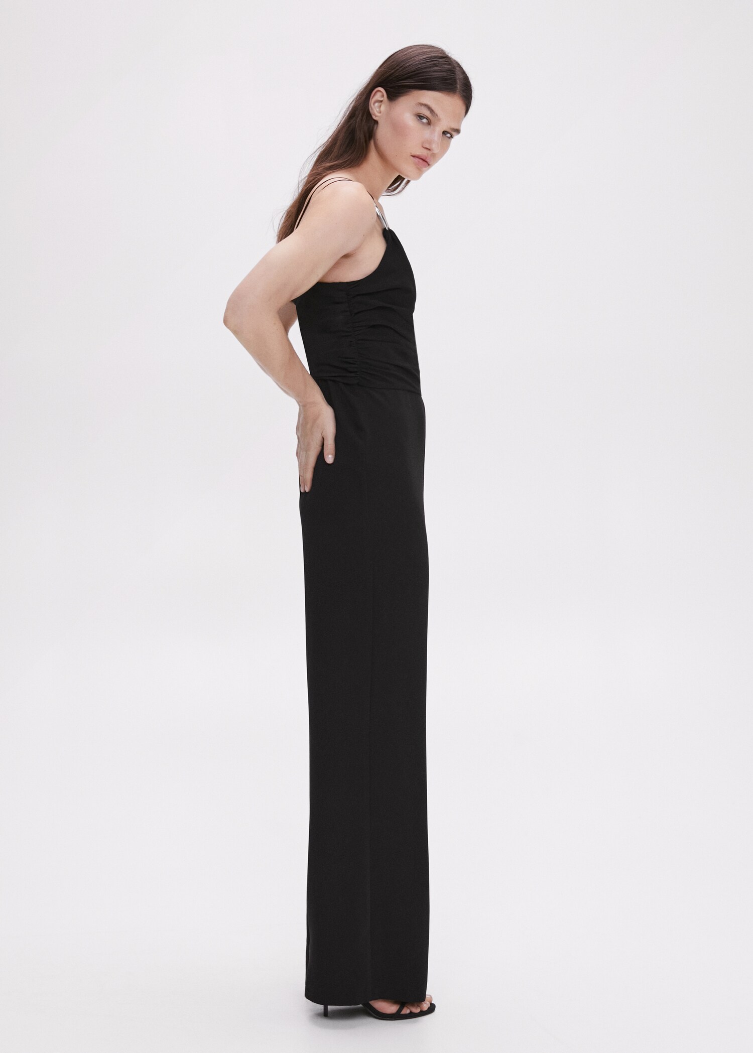Asymmetrical jumpsuit with metallic detail - Details of the article 4