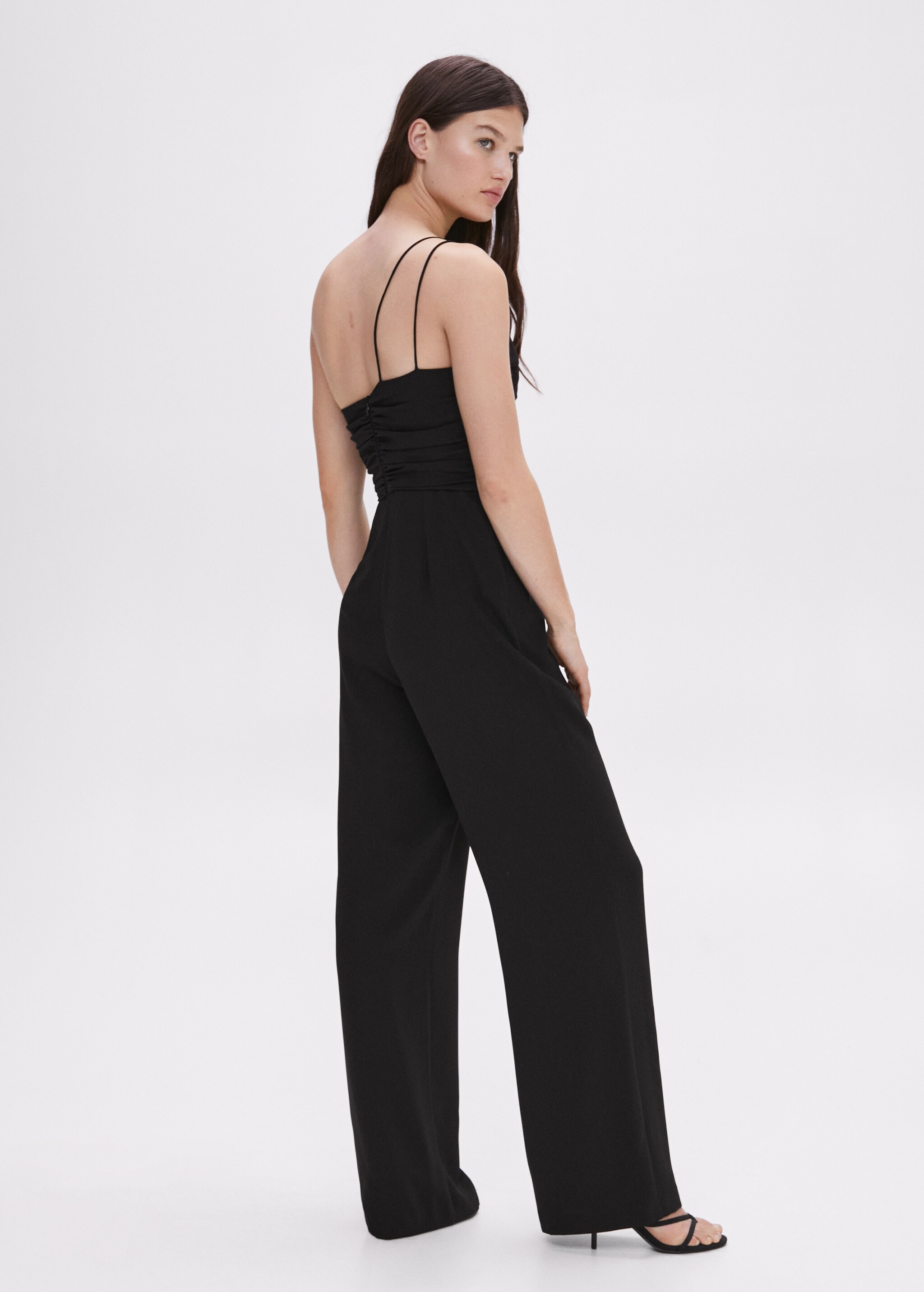 Asymmetrical jumpsuit with metallic detail - Reverse of the article