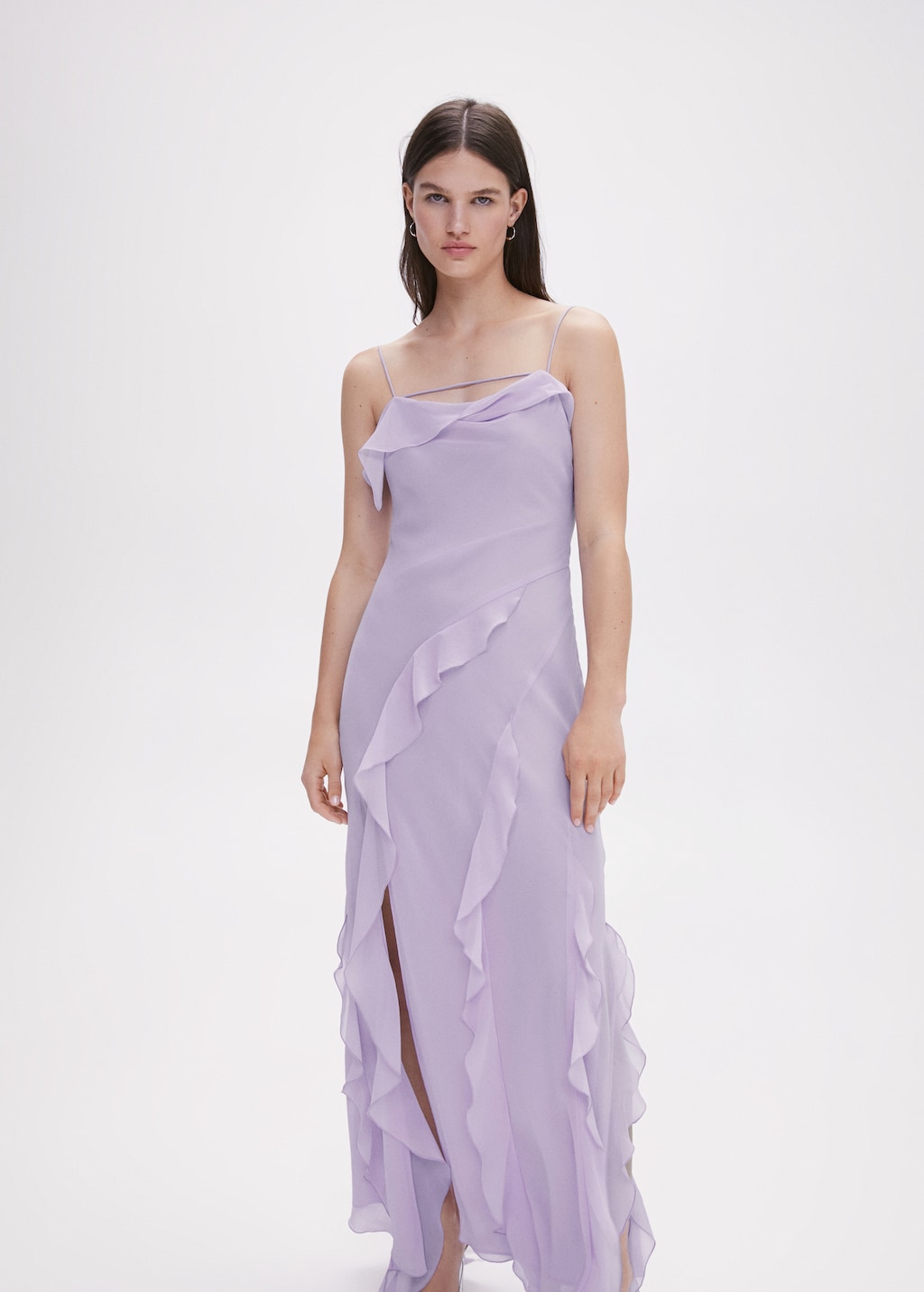 Purple frilly dress hot sale