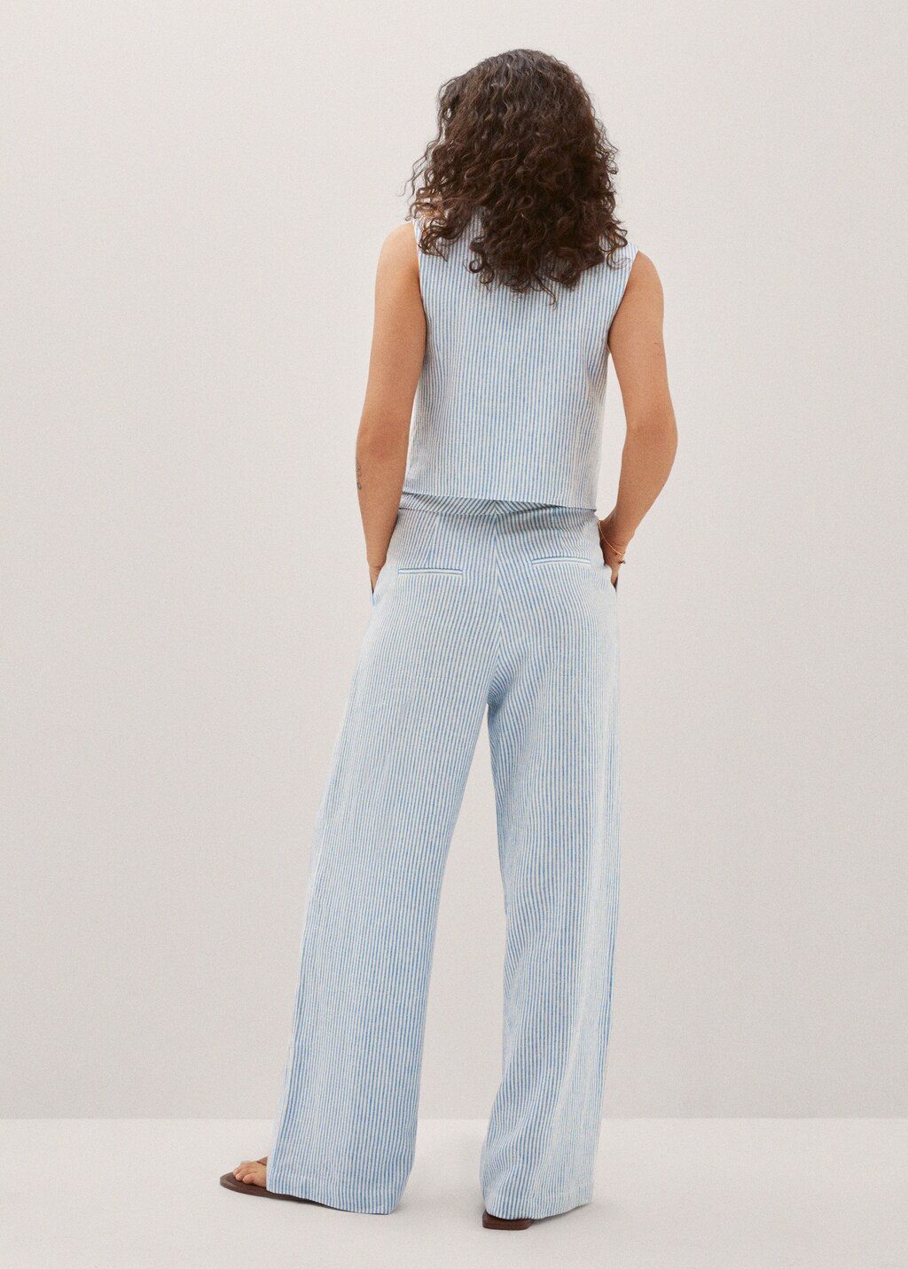 Pinstripe linen pants - image 3