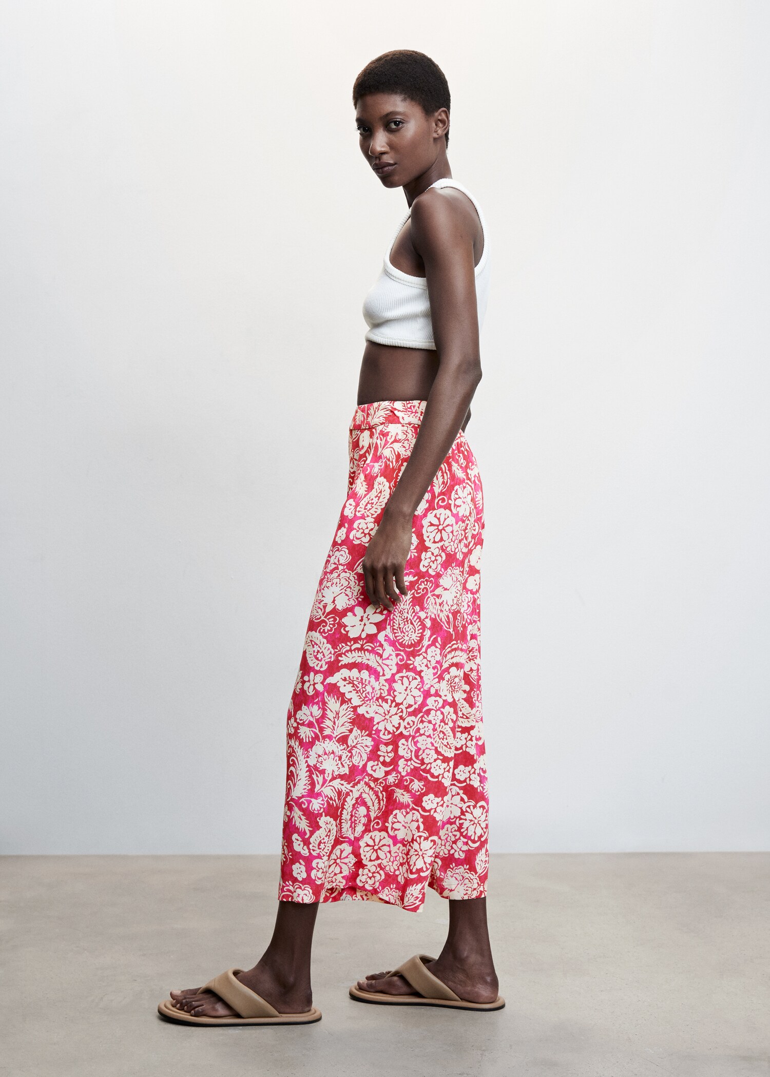 Floral print culotte trousers - Details of the article 2