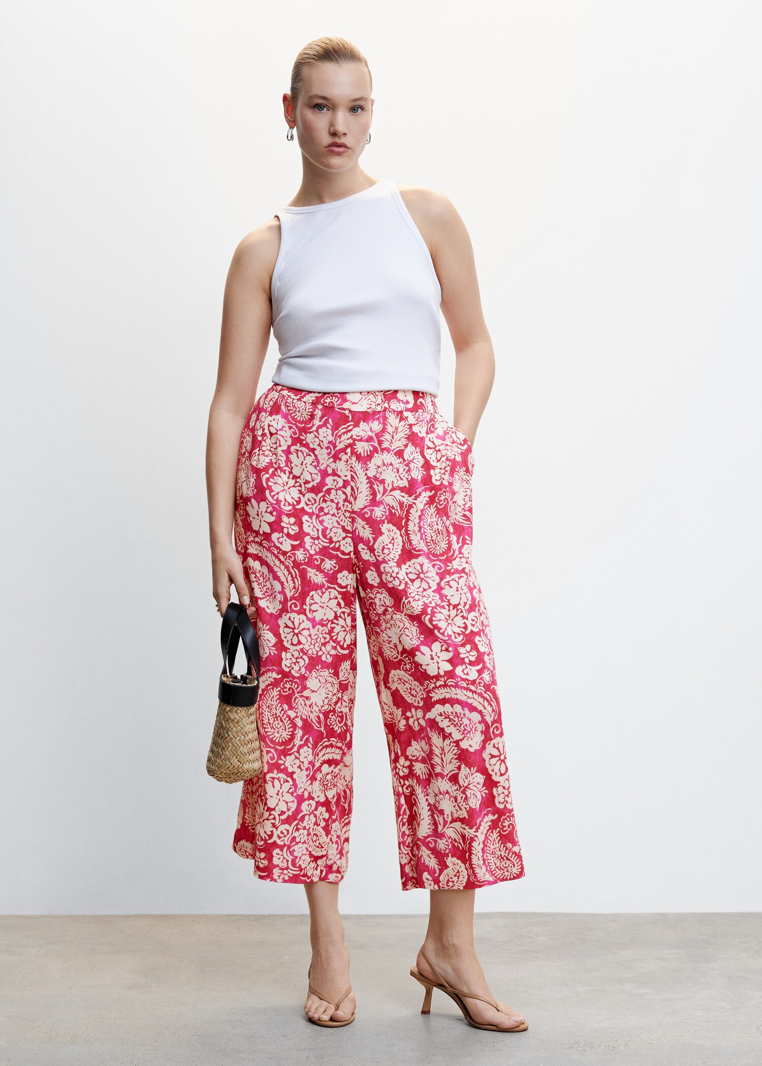 Floral print culotte trousers - Details of the article 3