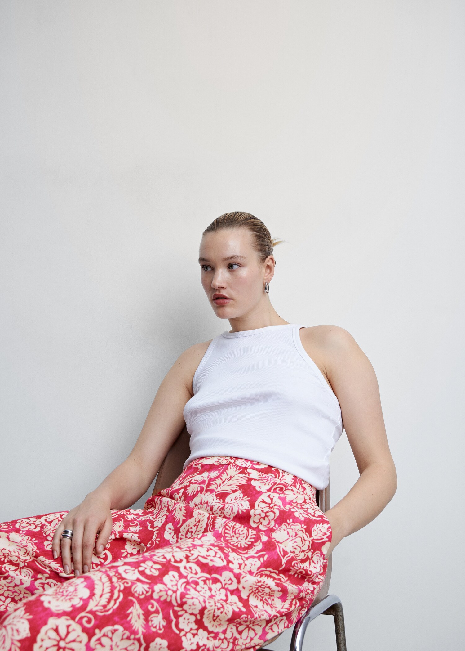 Floral print culotte trousers - Details of the article 4