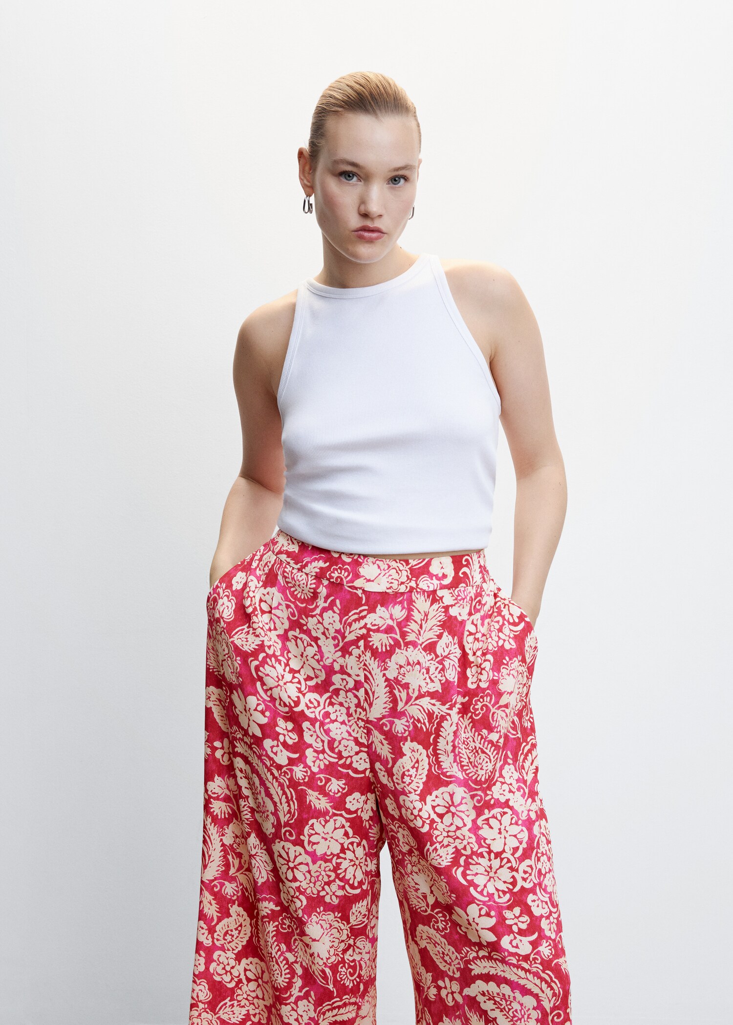 Floral print culotte trousers - Details of the article 5