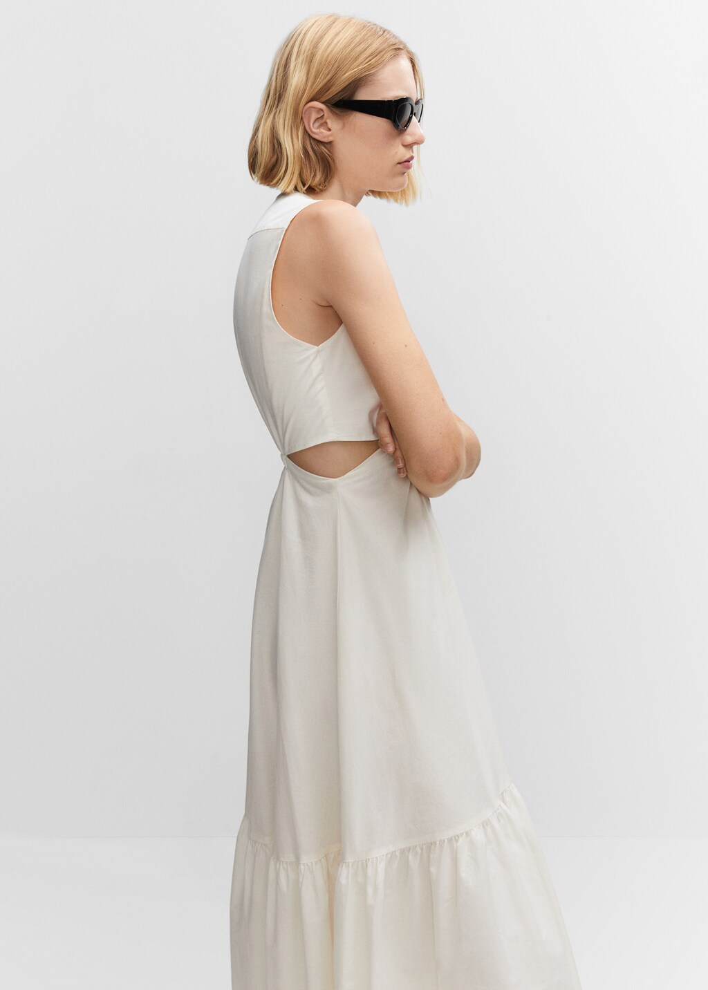 Knot dress with openings Women MANGO Azerbaijan