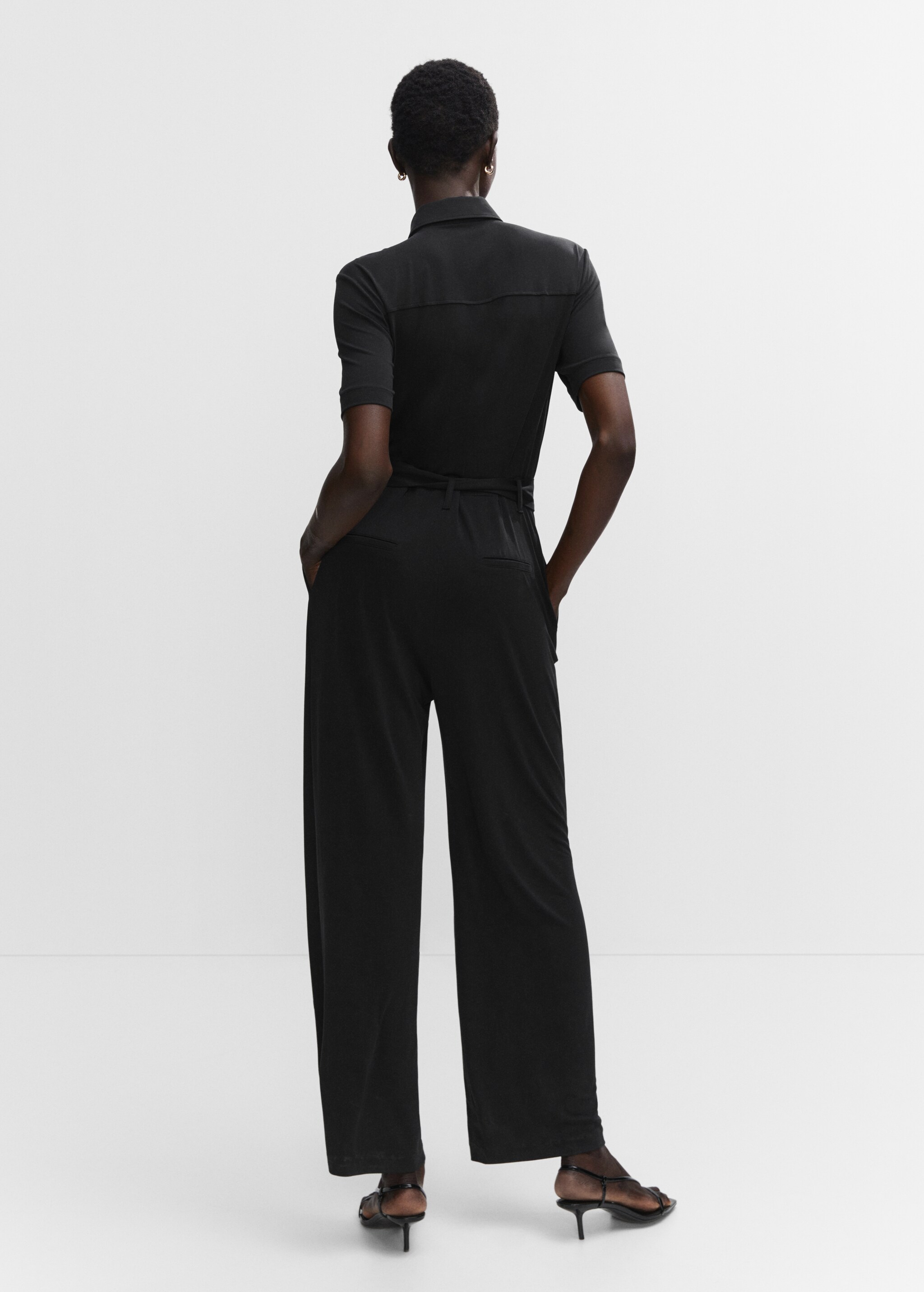 Modal shirt-style jumpsuit - Reverse of the article