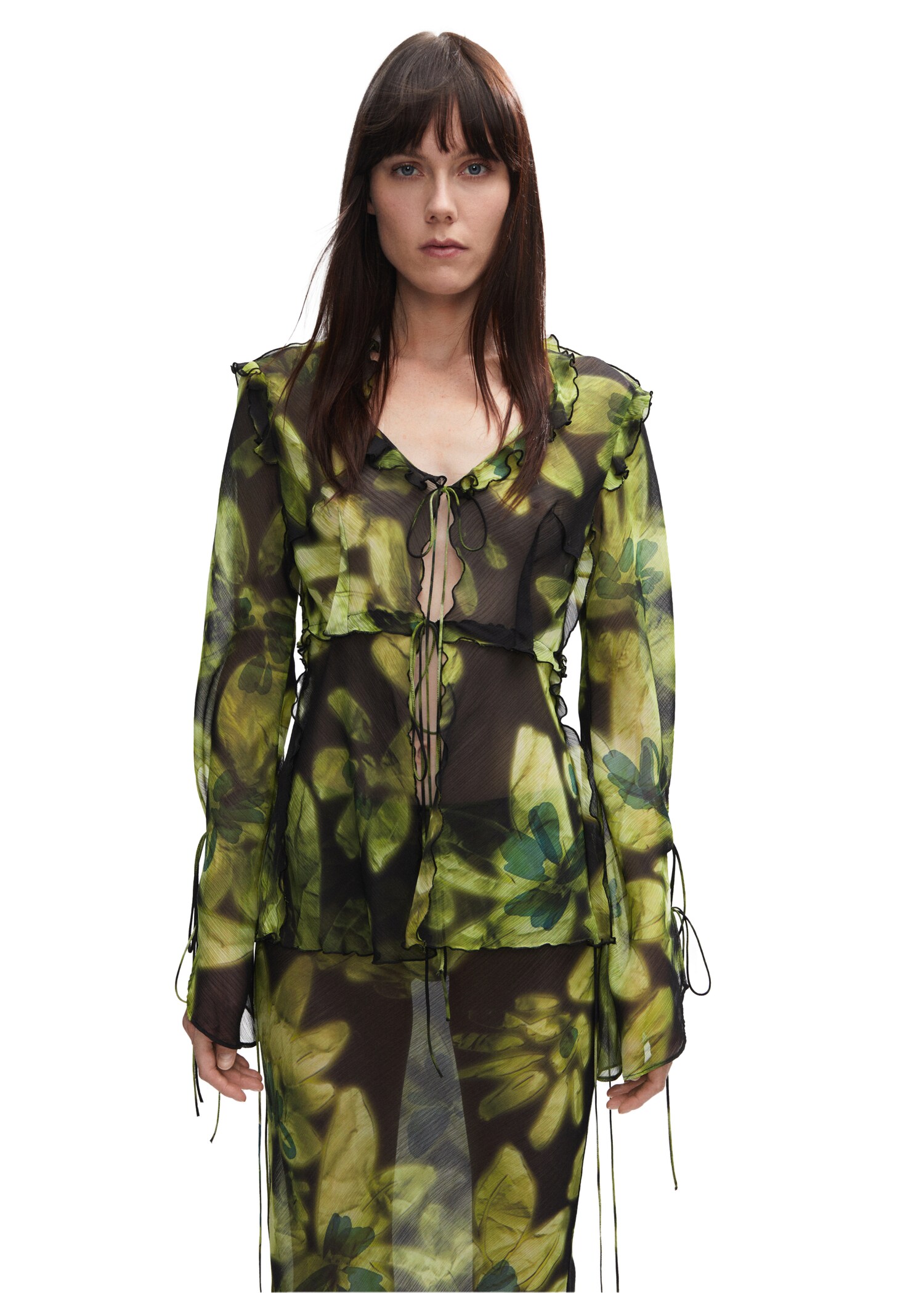 Floral chiffon blouse - Details of the article 2