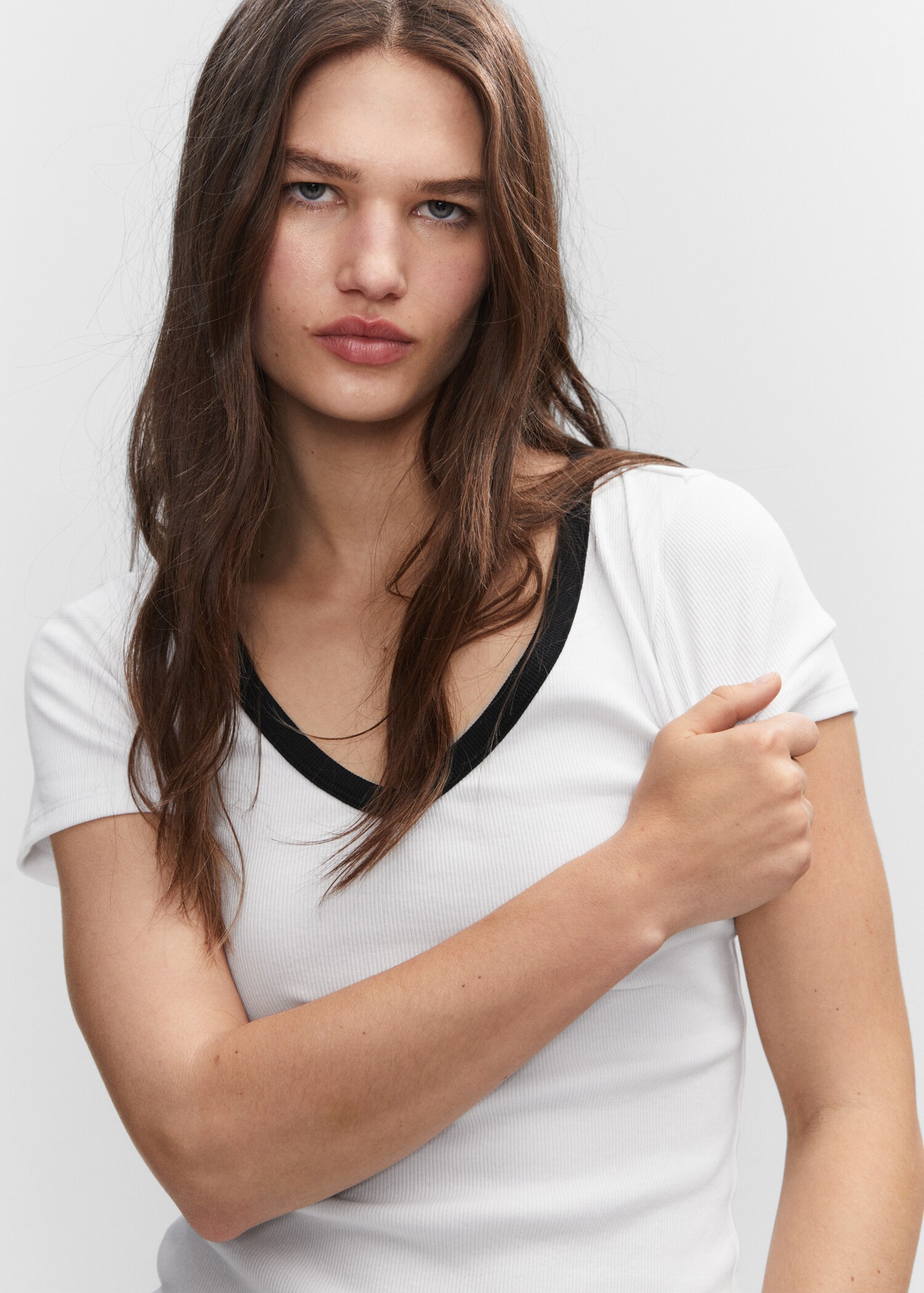 Contrast collar shirt - Details of the article 1