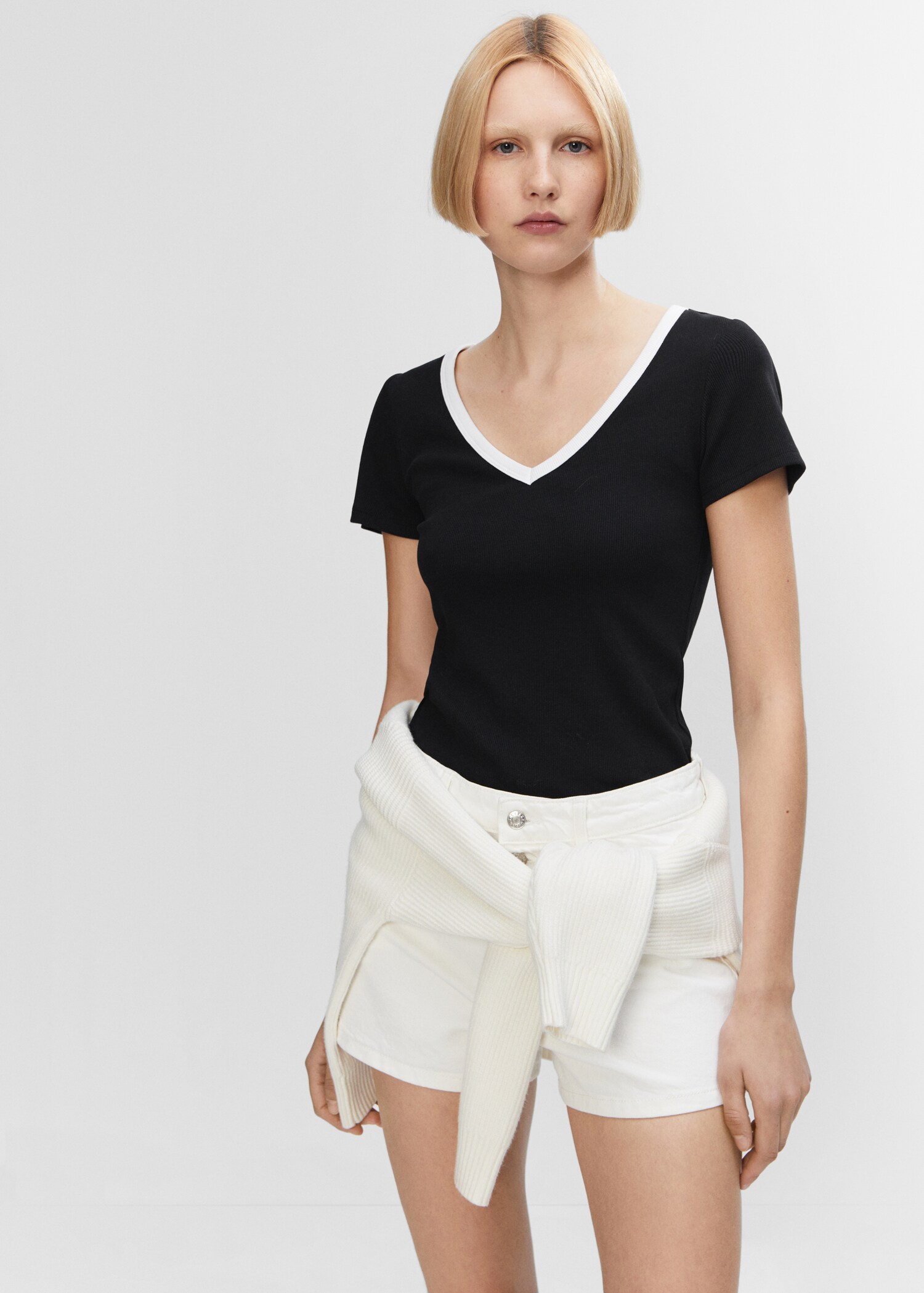 Contrast collar shirt - Medium plane