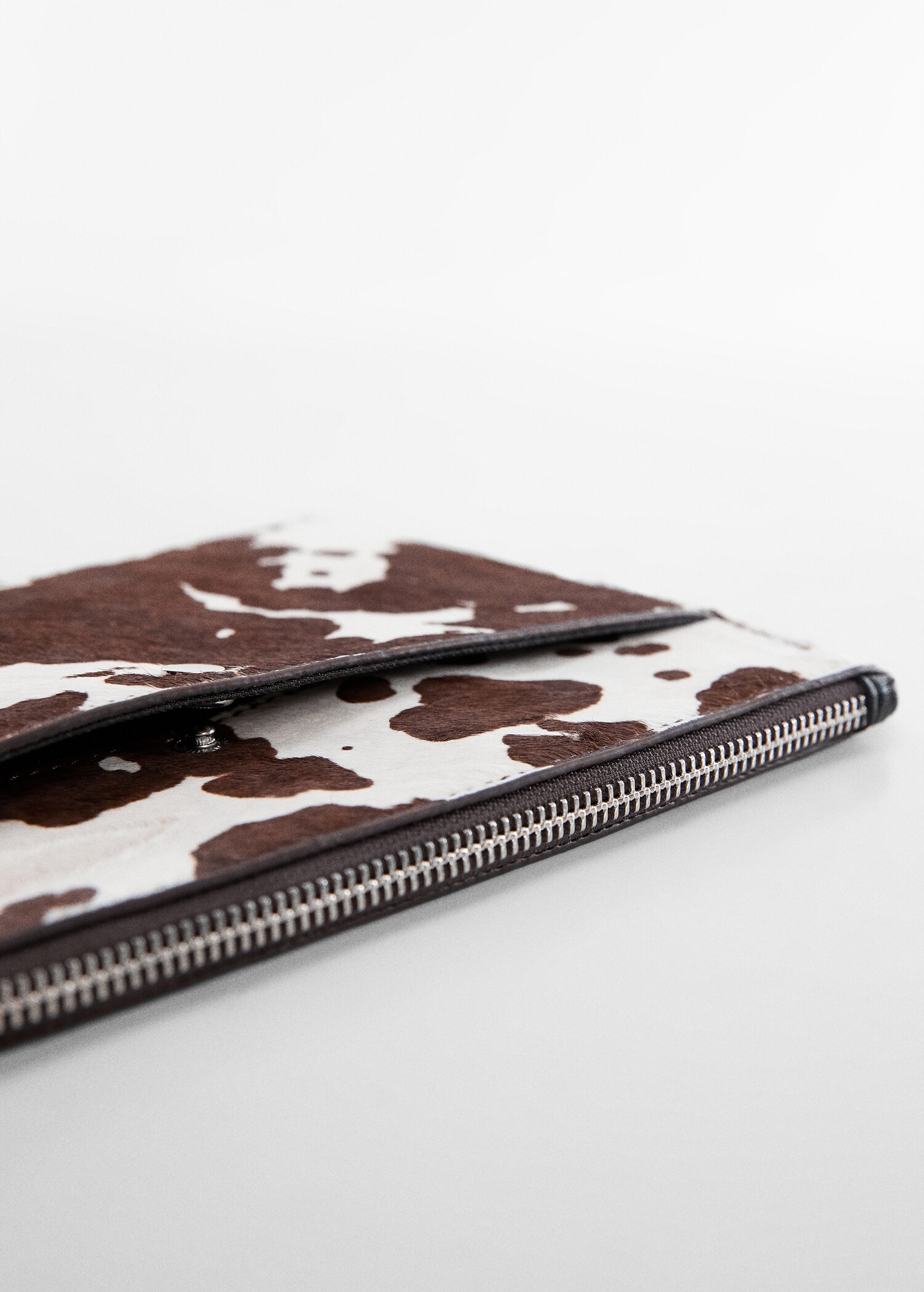 Animal print leather bag - Medium plane