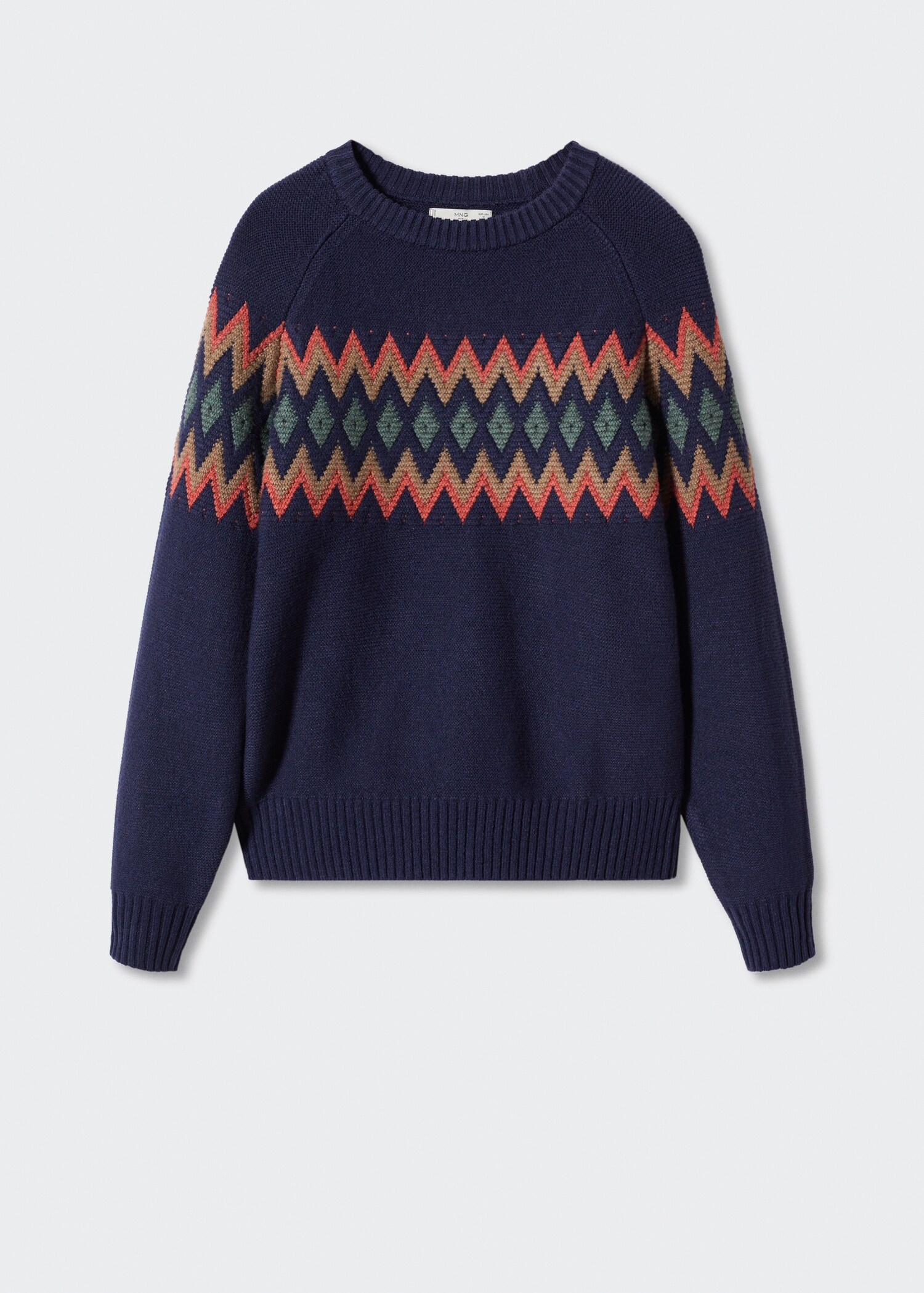 Pull-over jacquard géométrique - Article sans modèle