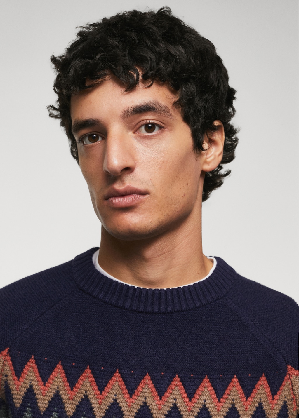 Geometric jacquard sweater