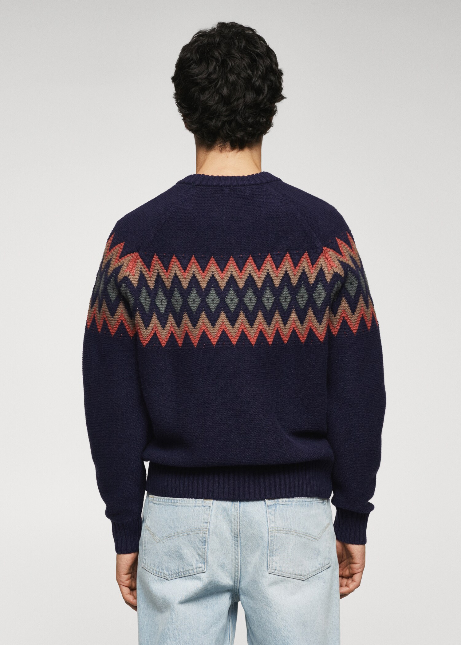 Geometric jacquard sweater - Reverse of the article