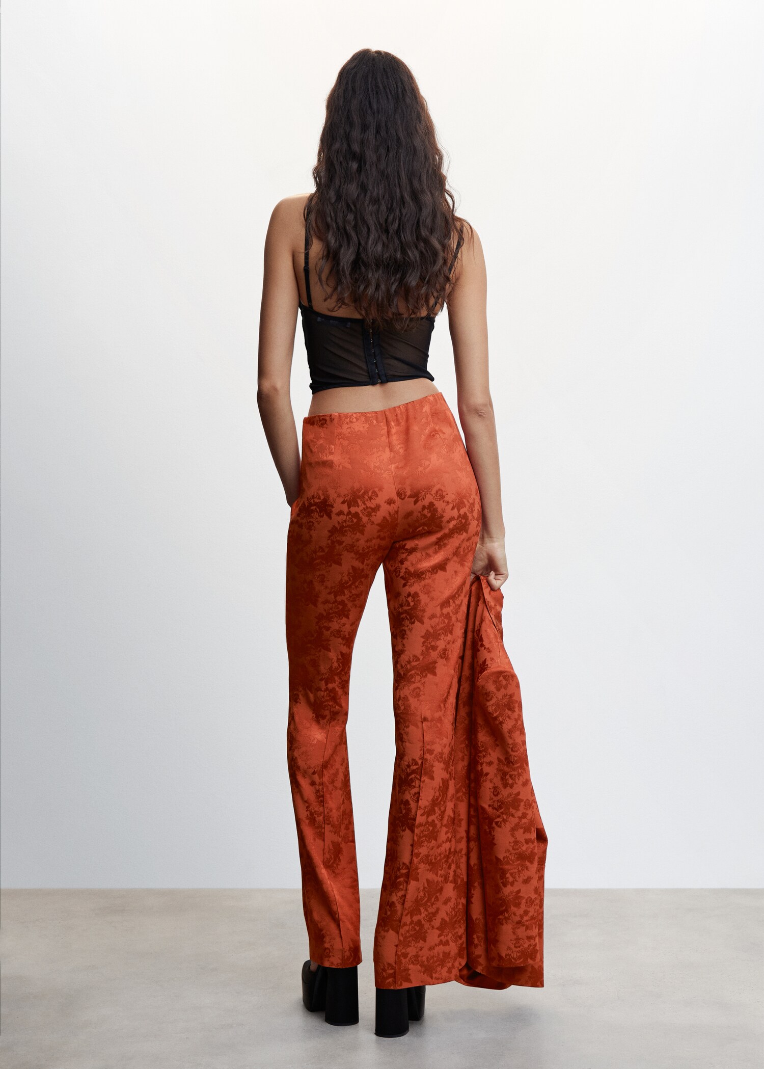 Pantalón fluido jacquard - Reverso del artículo