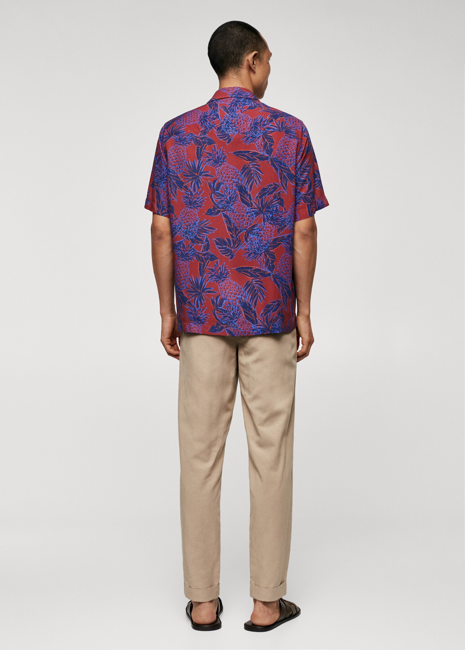 Printed flowy shirt - Reverse of the article