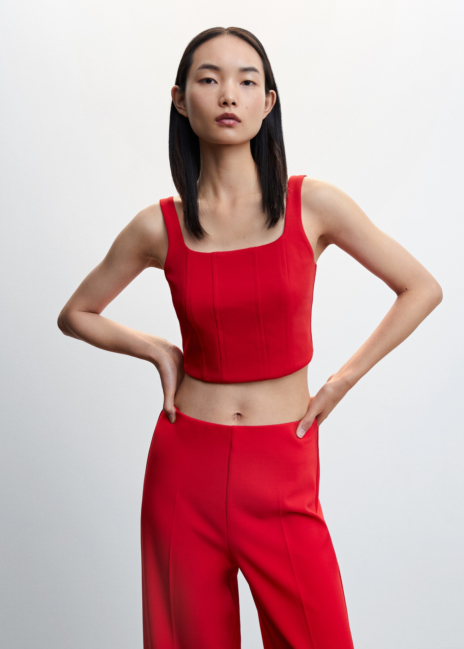 Wide leg fluid pants - Details of the article 1