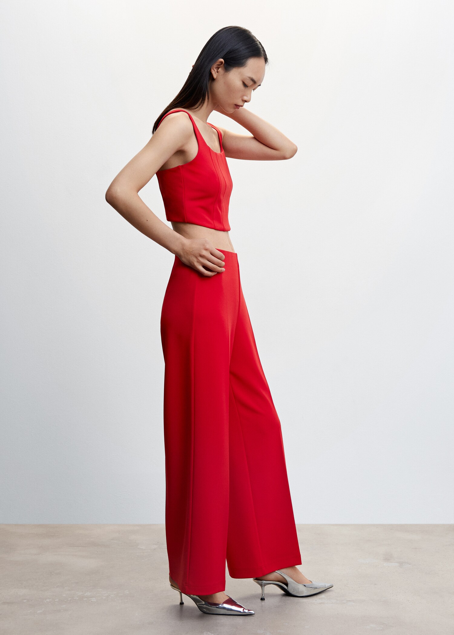 Wide leg fluid pants - Details of the article 6