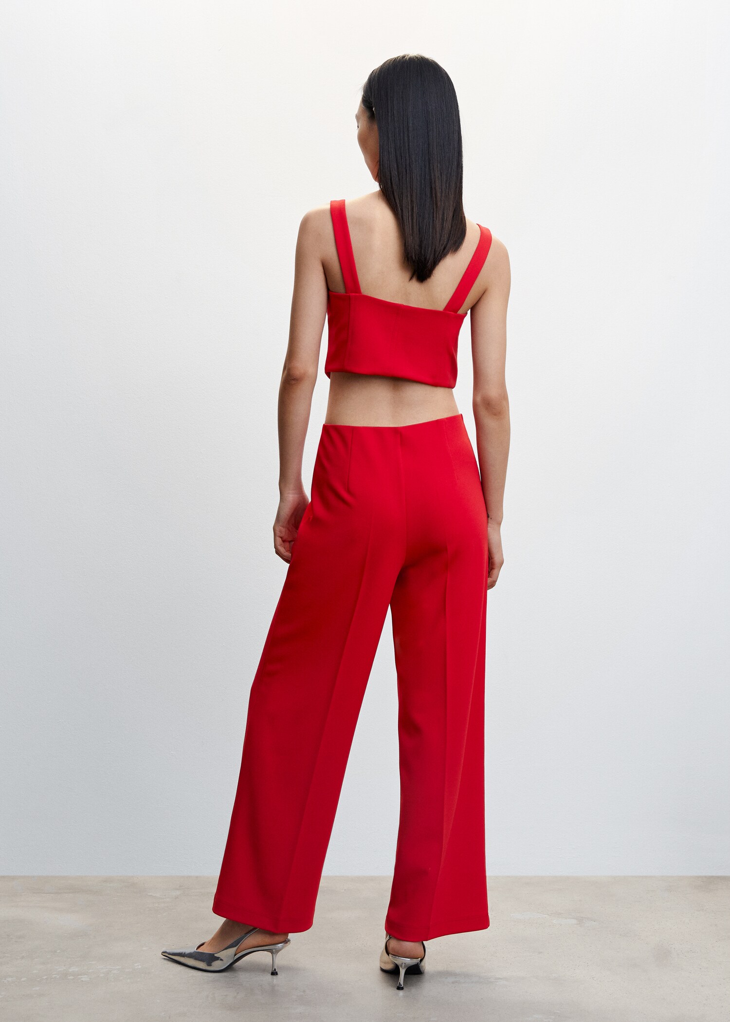 Wide leg fluid pants - Reverse of the article
