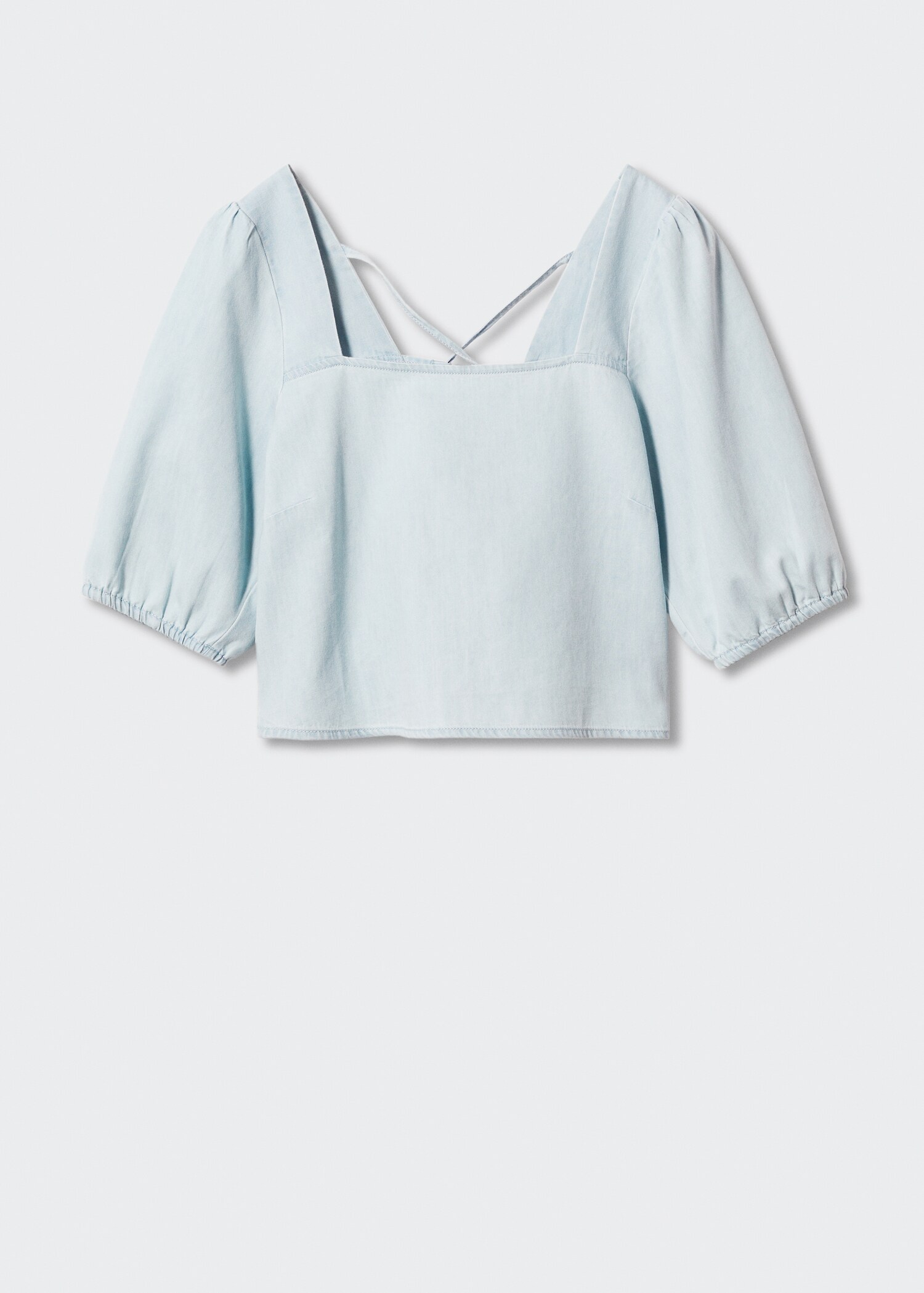 Blusa manga abullonada Tencel - Artículo sin modelo